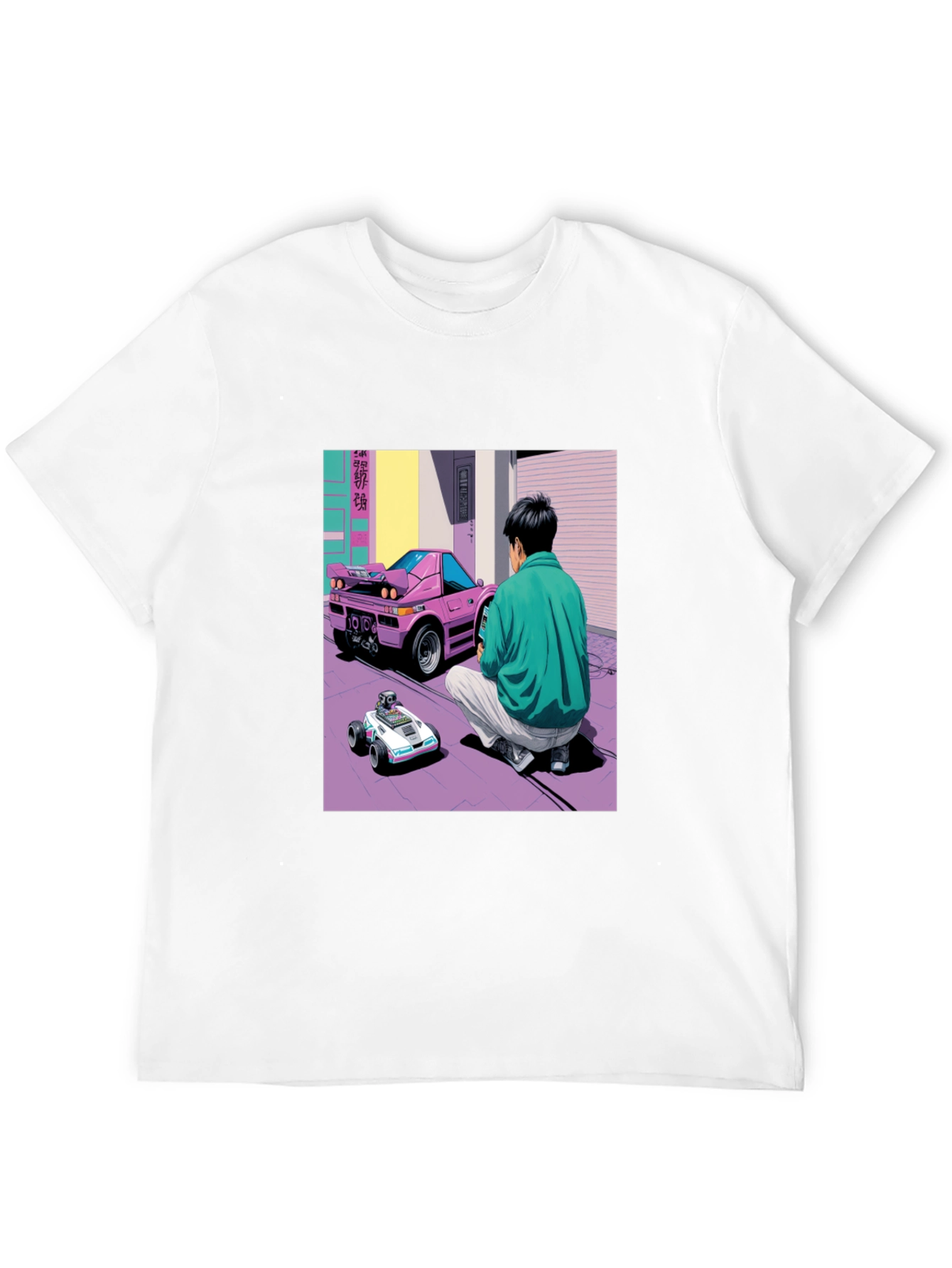 Black Retro Car Graphic T-Shirt - Black view 12