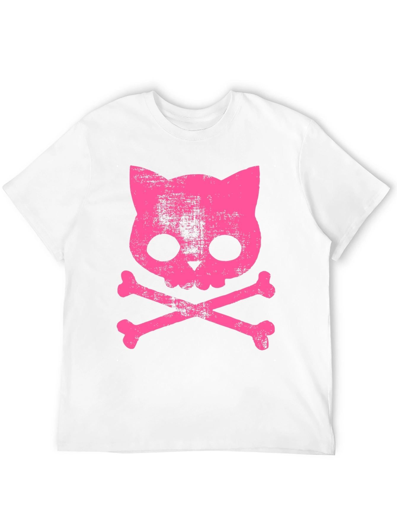 Black Cat Skull Bones Graphic T-Shirt view 12