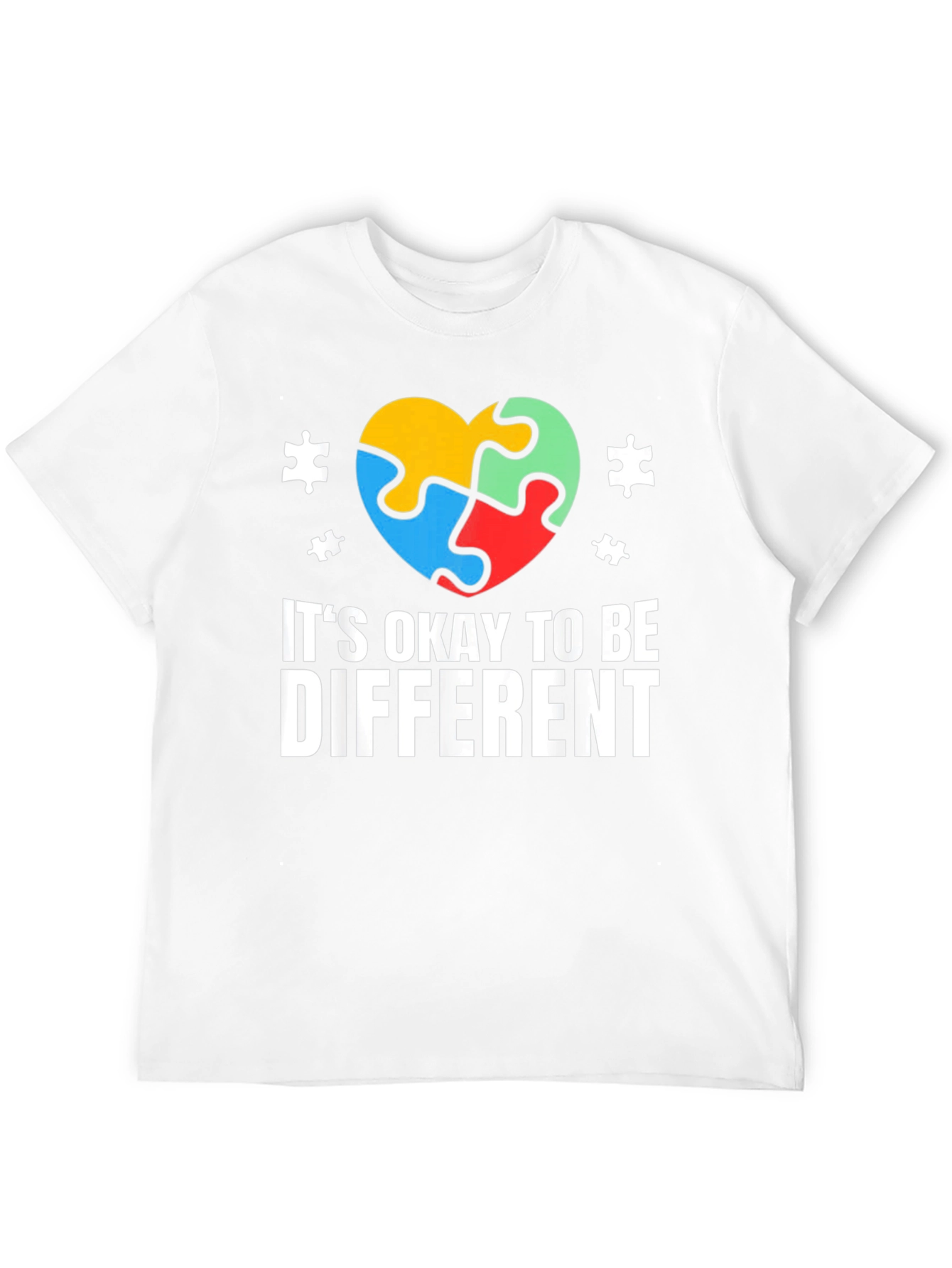 Black Autism Awareness T-Shirt - It's Okay to Be Different view 12