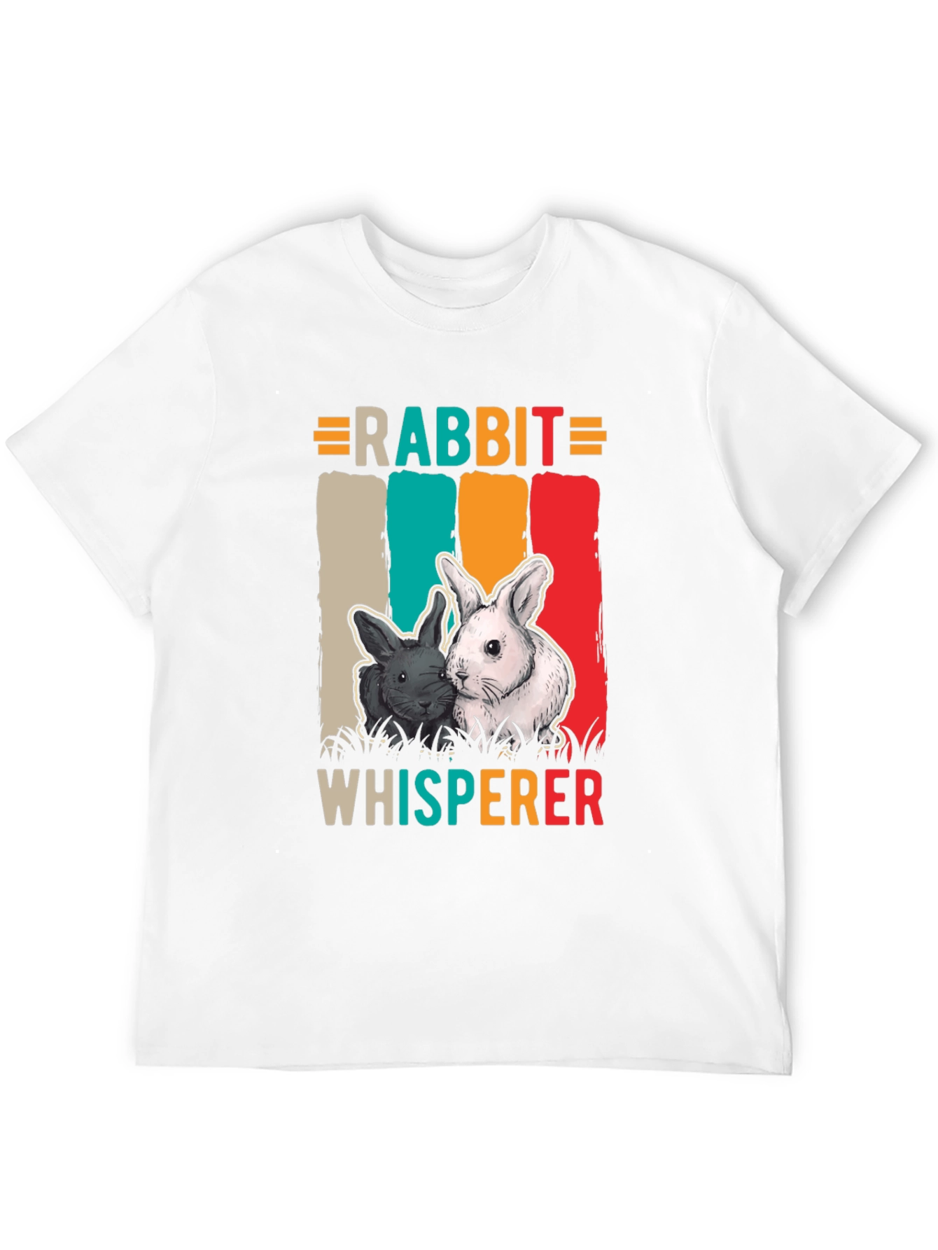 Black Rabbit Whisperer Graphic Tee - Unisex Cotton T-Shirt view 12
