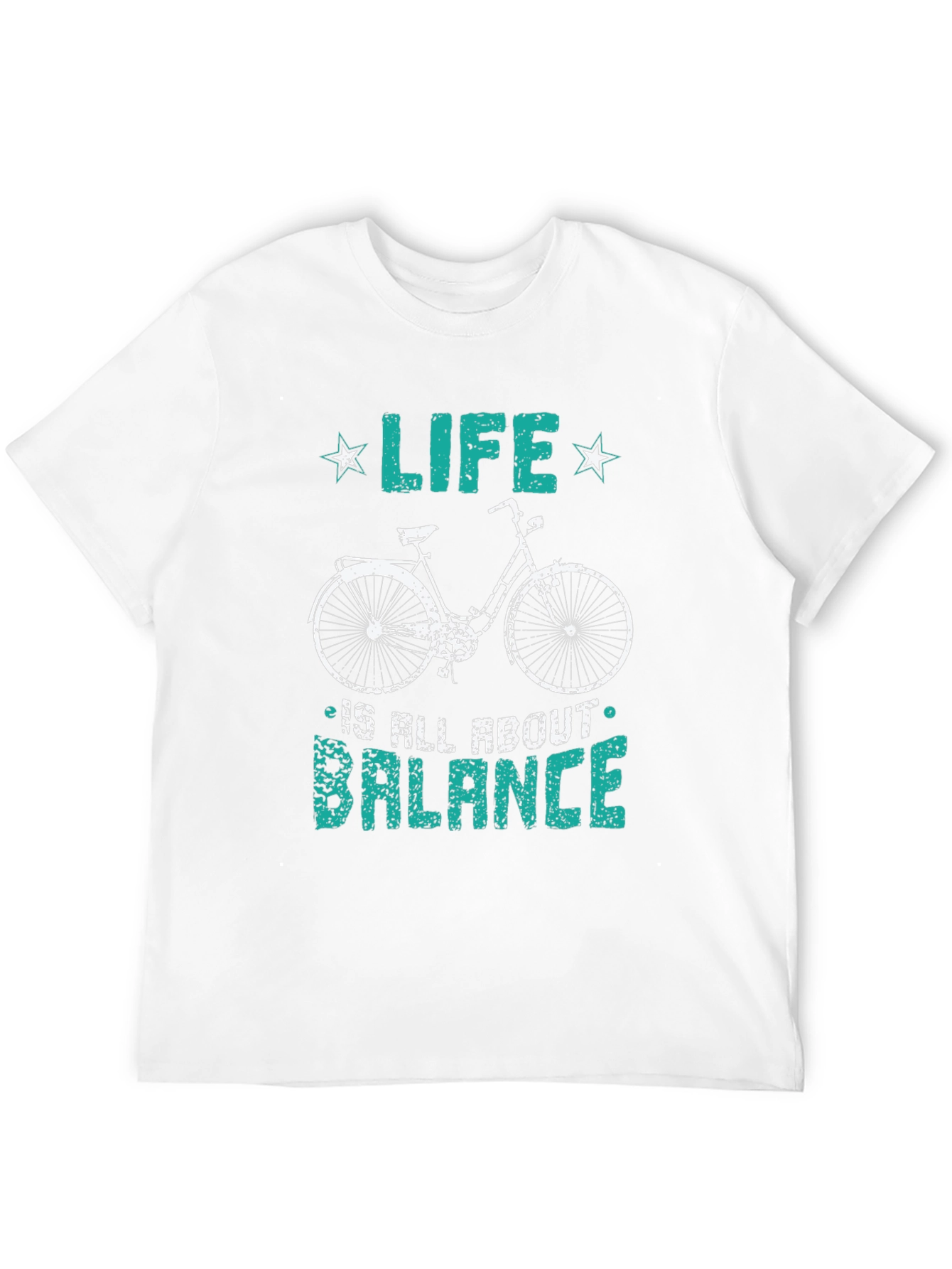 Black Life Balance Bicycle Graphic T-Shirt view 12