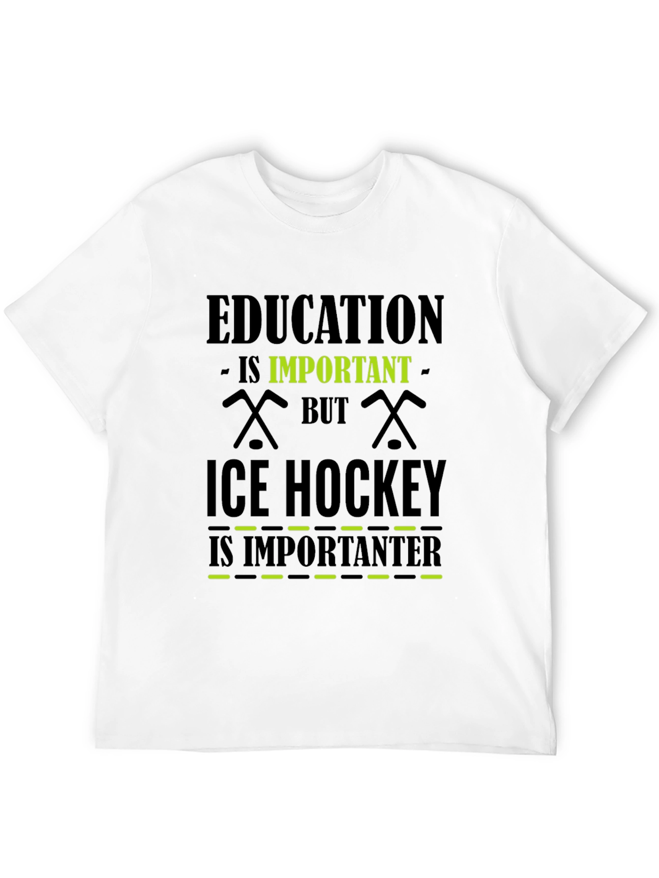 Black Funny Ice Hockey Is Importanter T-Shirt view 12