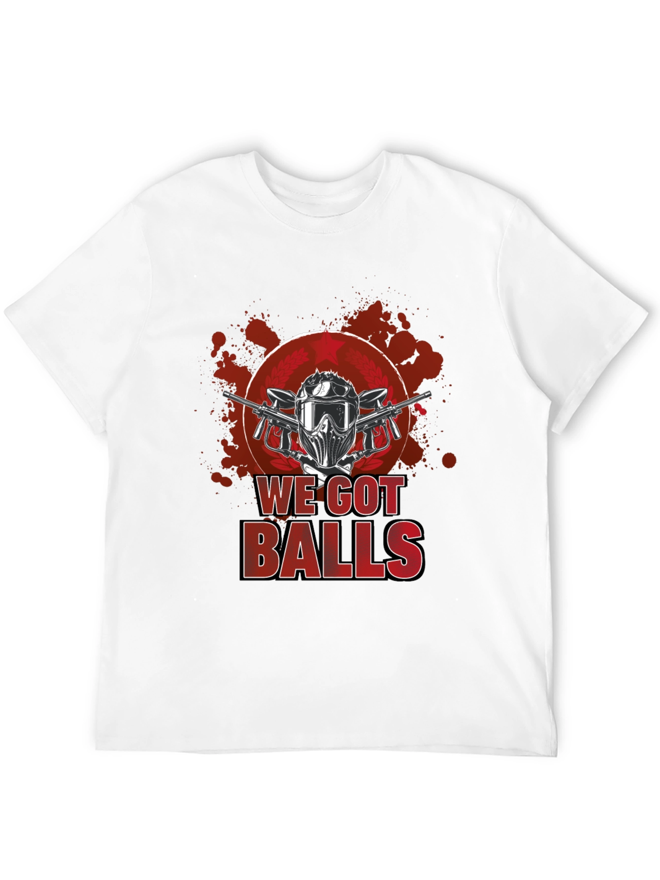 Black Paintball We Got Balls Graphic T-Shirt view 12