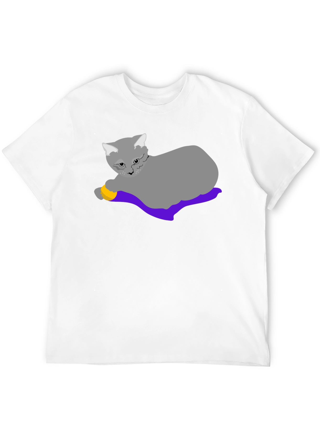 Black Cat Lover T-Shirt: Whimsical Cartoon Cat Design view 12