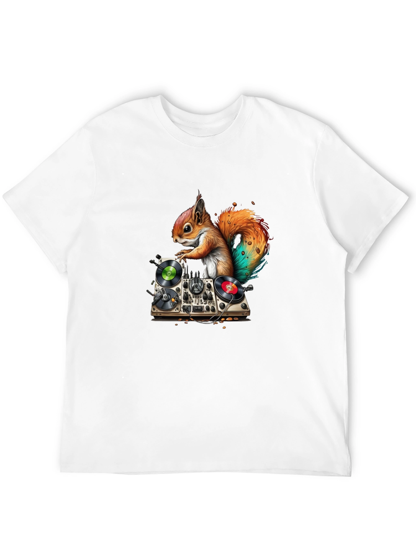 Black DJ Squirrel Graphic Tee - Party Animal view 12