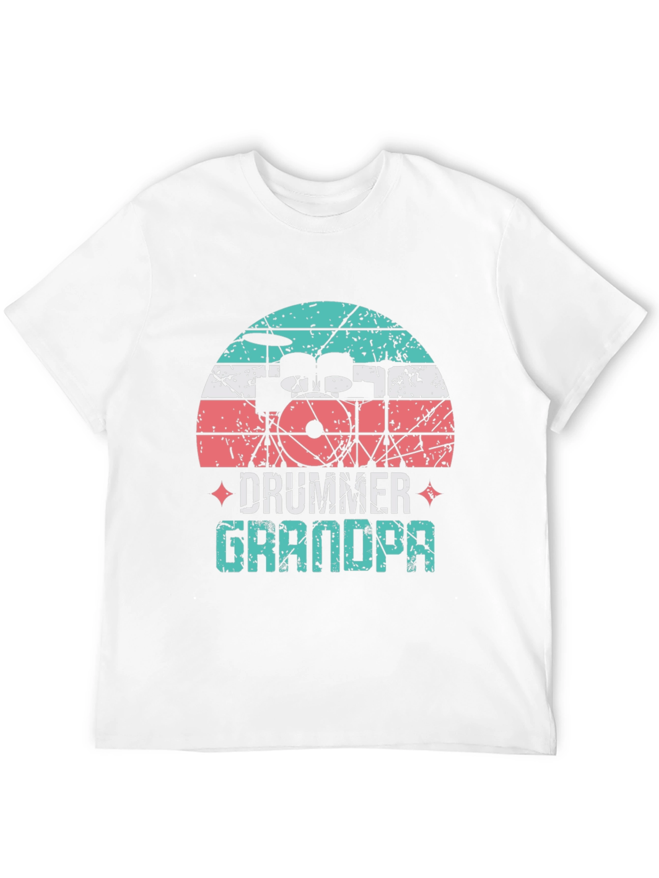 Black Drummer Grandpa T-Shirt - Music Lover Grandfather Tee view 12