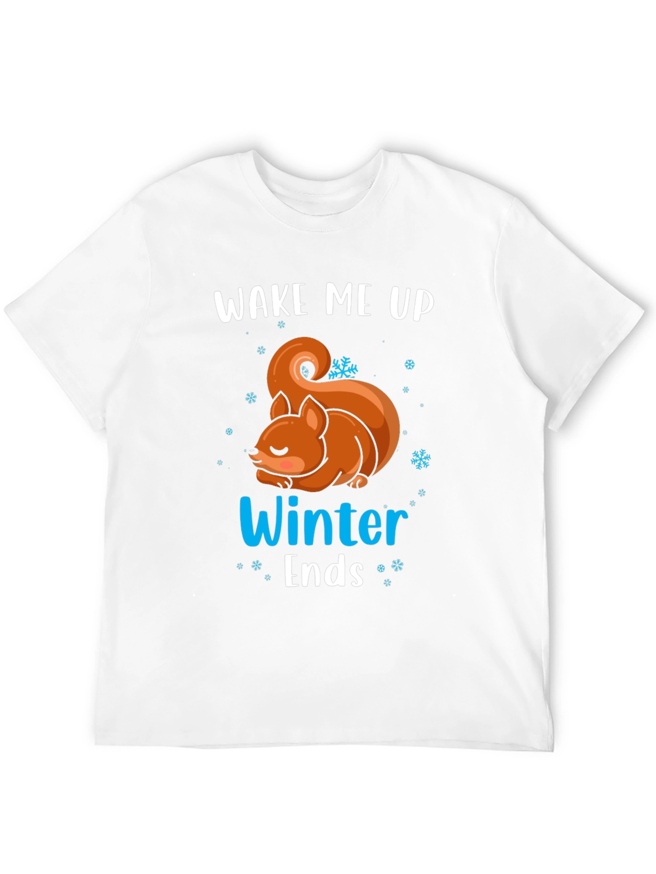 Black Wake Me Up When Winter Ends T-Shirt view 12