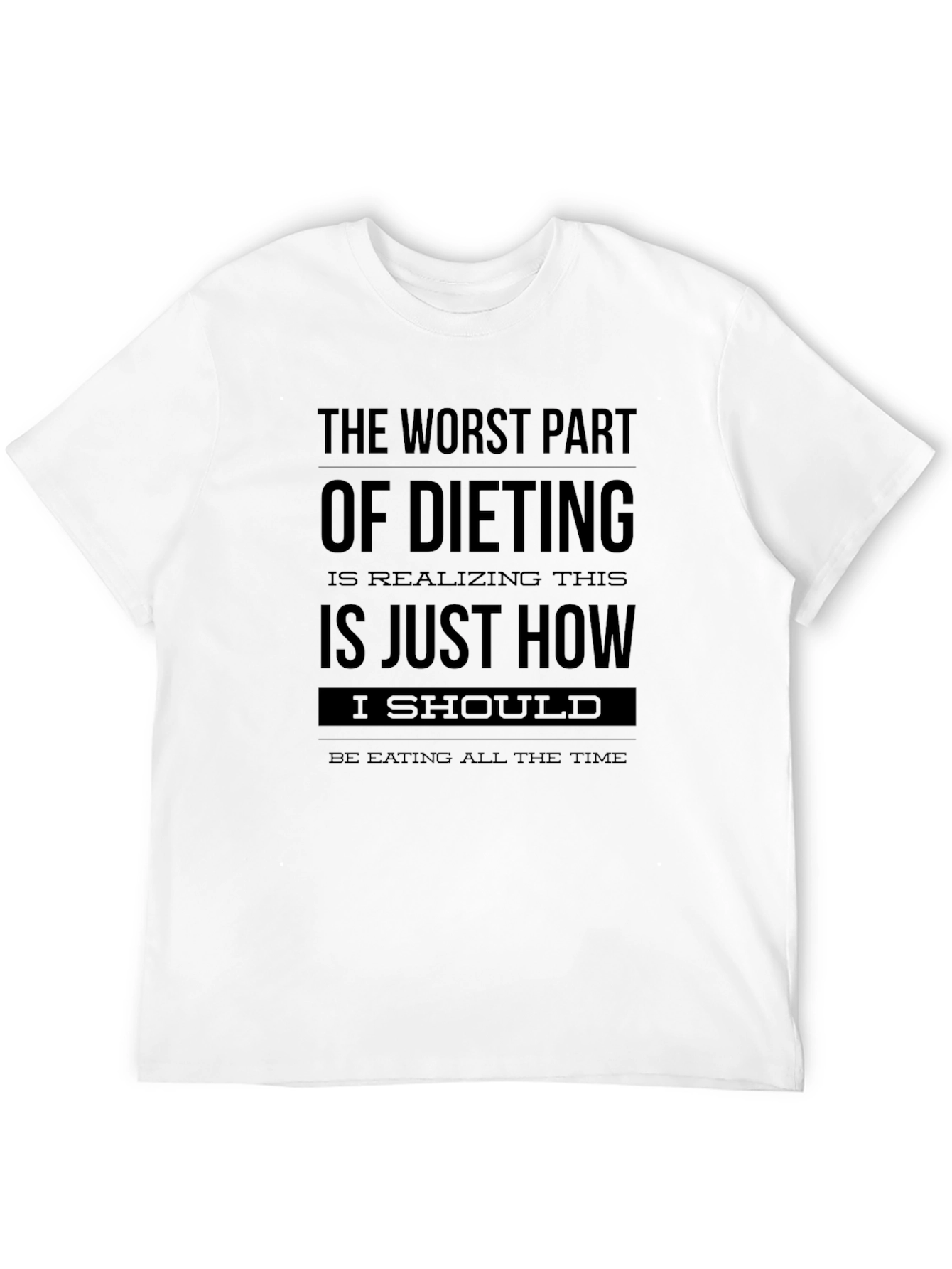 Black Dieting Humor T-Shirt view 12