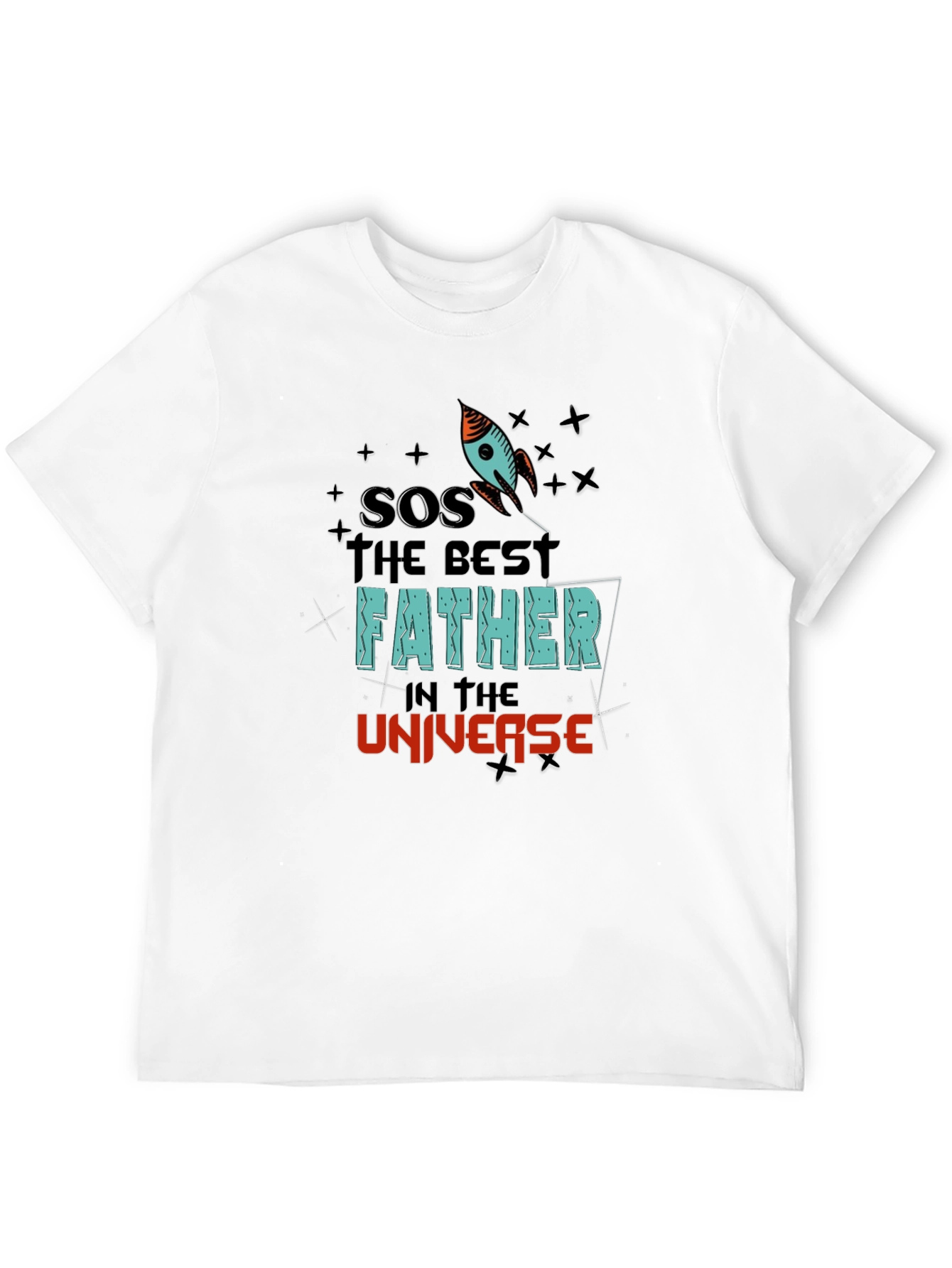 Black Best Father in the Universe Graphic Tee view 12