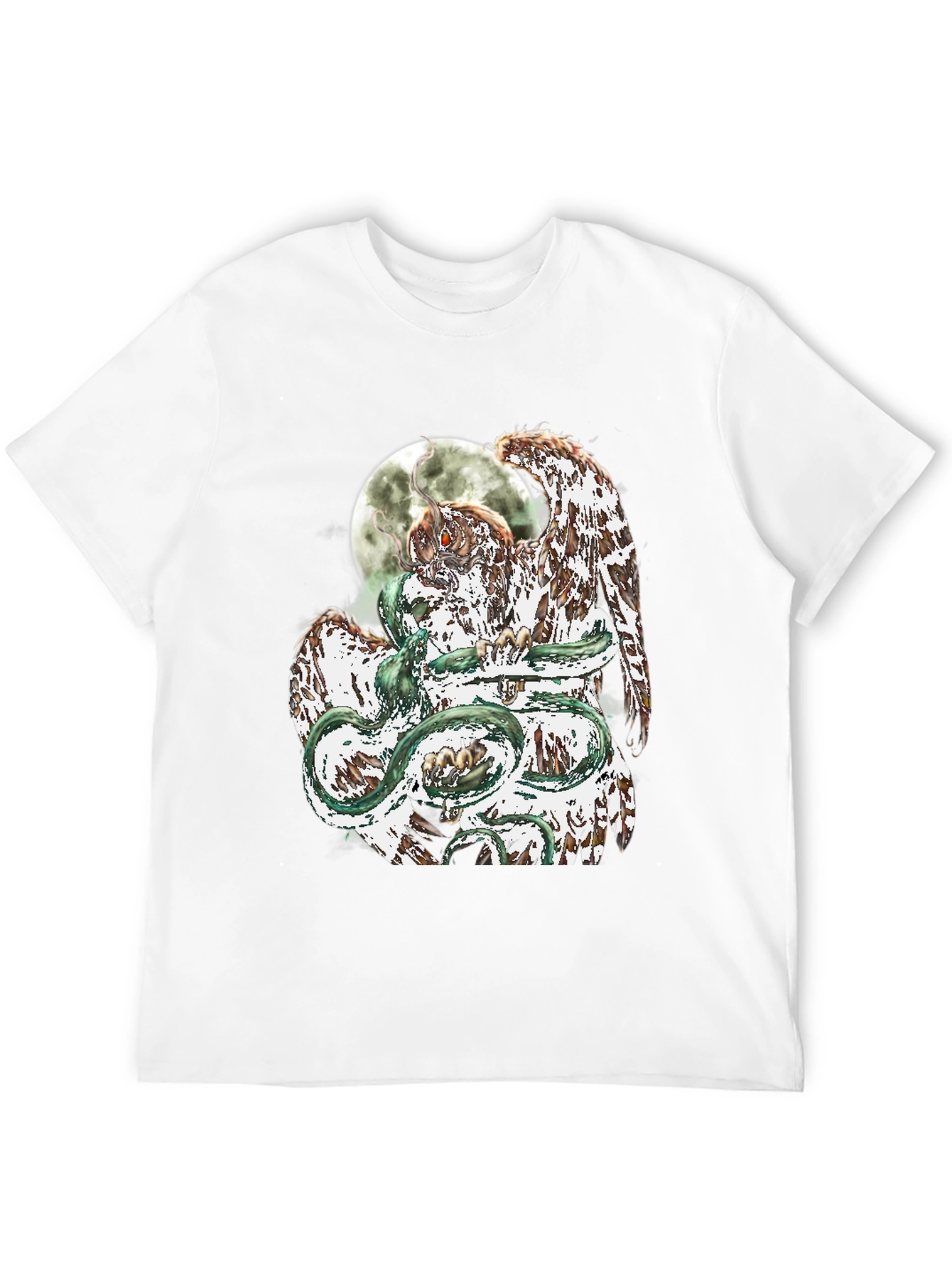 Black Owl and Serpent Graphic Tee view 12