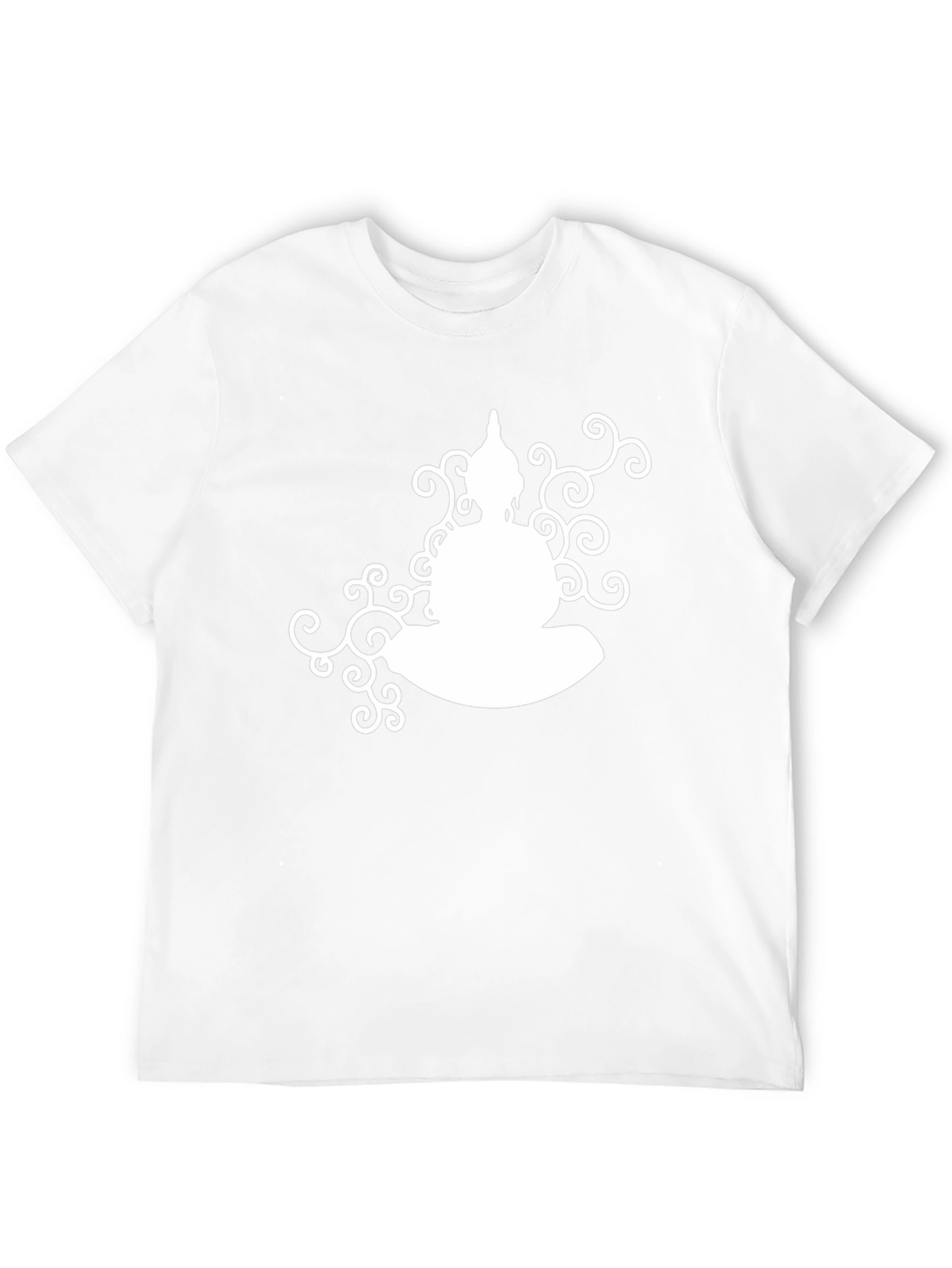 Black Buddha Silhouette Black T-Shirt view 12