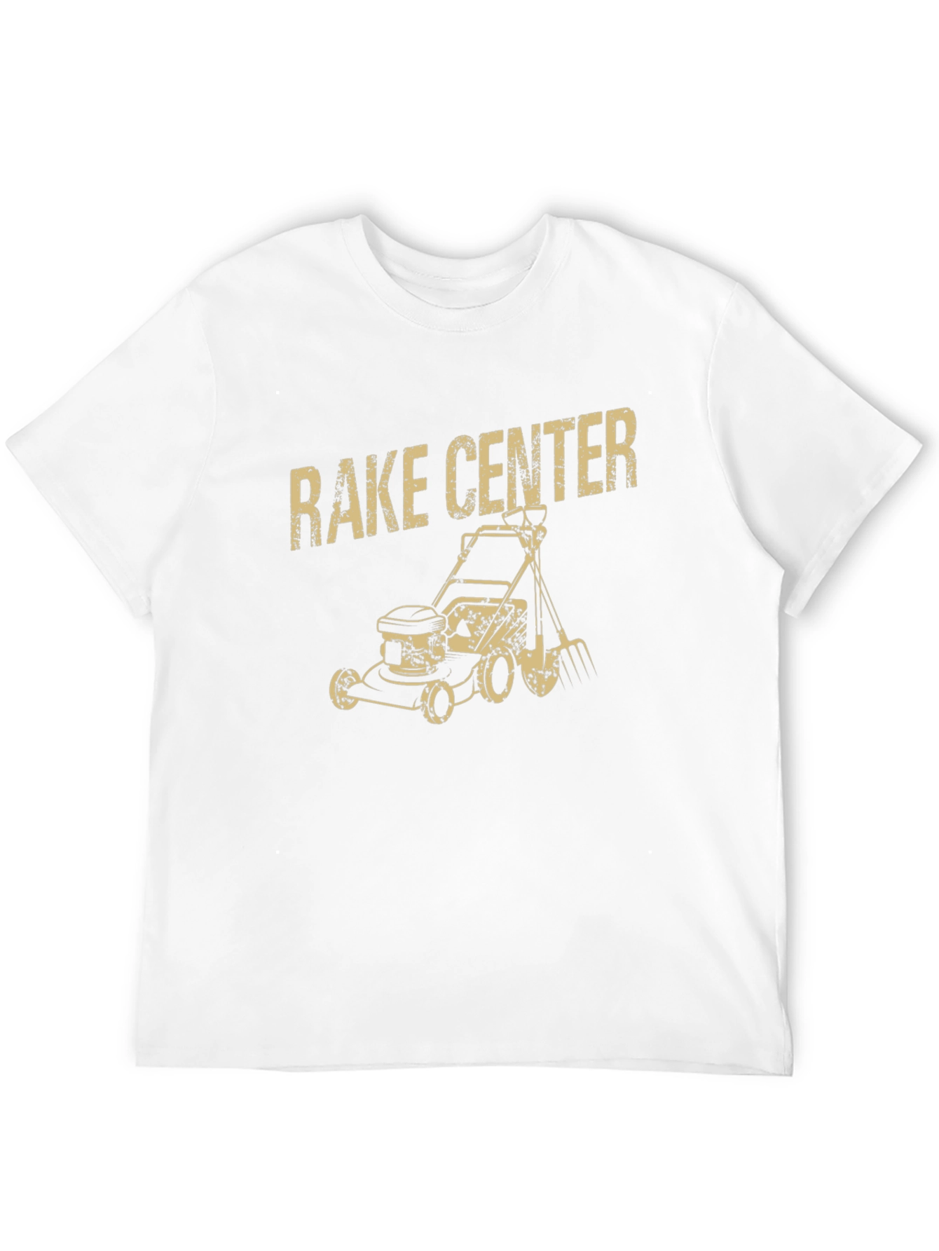 Black Rake Center Funny Graphic T-Shirt view 12