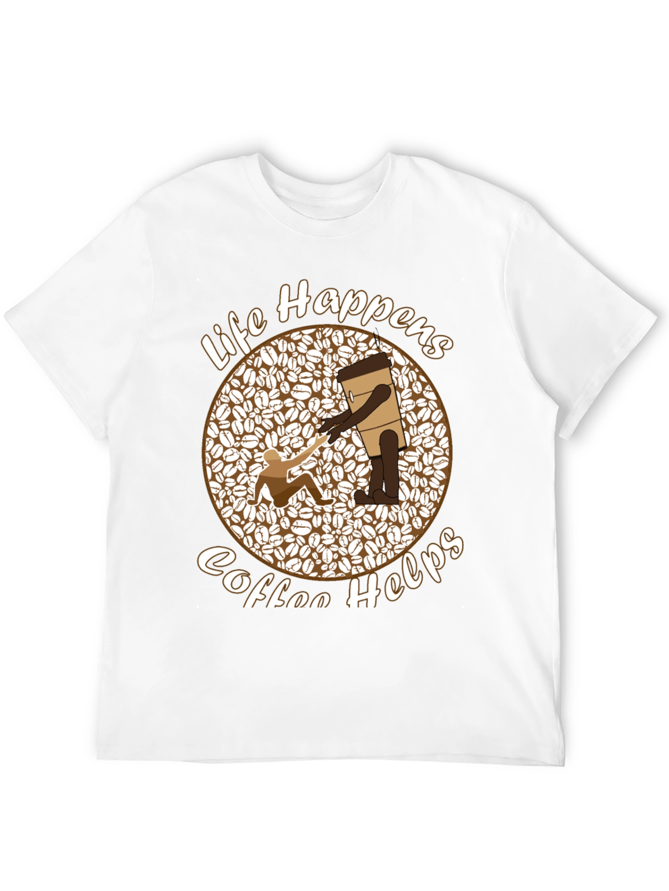 Black Life Happens Coffee Helps Graphic Tee view 12