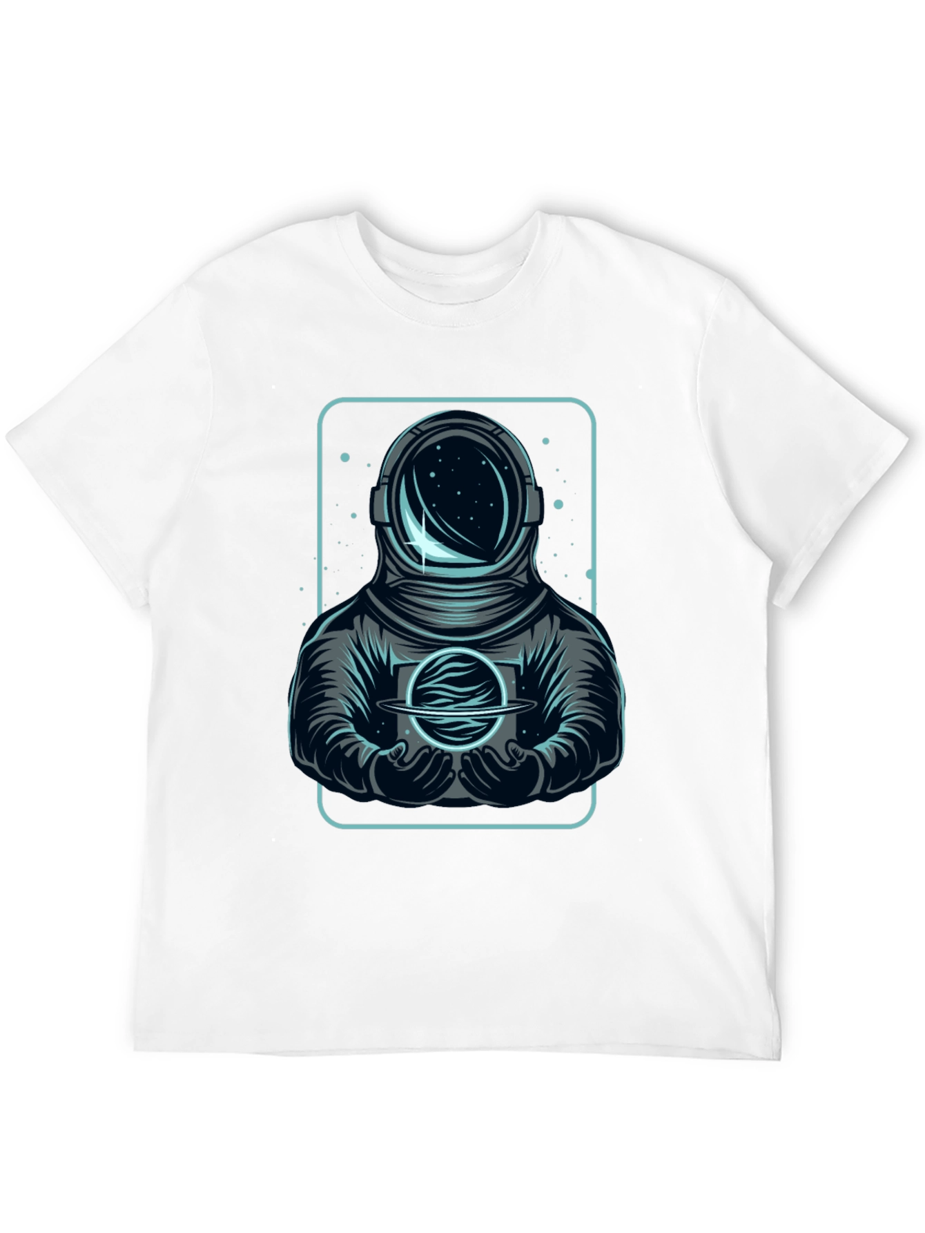 Black Astronaut Graphic T-Shirt - Space Explorer Design view 12