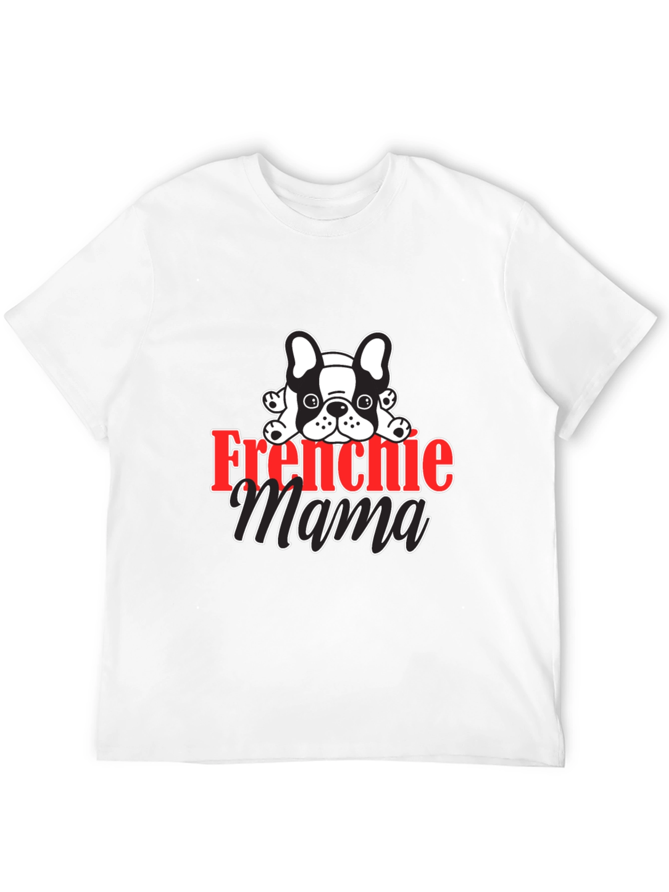 Black Frenchie Mama Black T-Shirt view 12