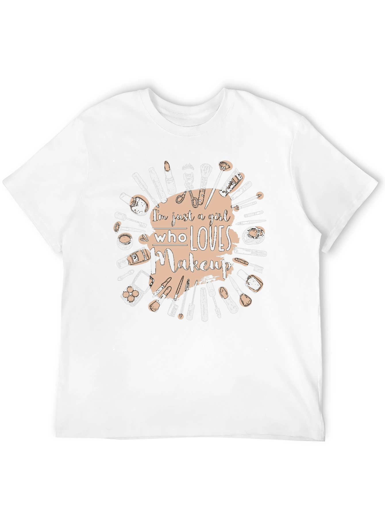 Black Makeup Lover T-Shirt - Just a Girl Who Loves Makeup view 12