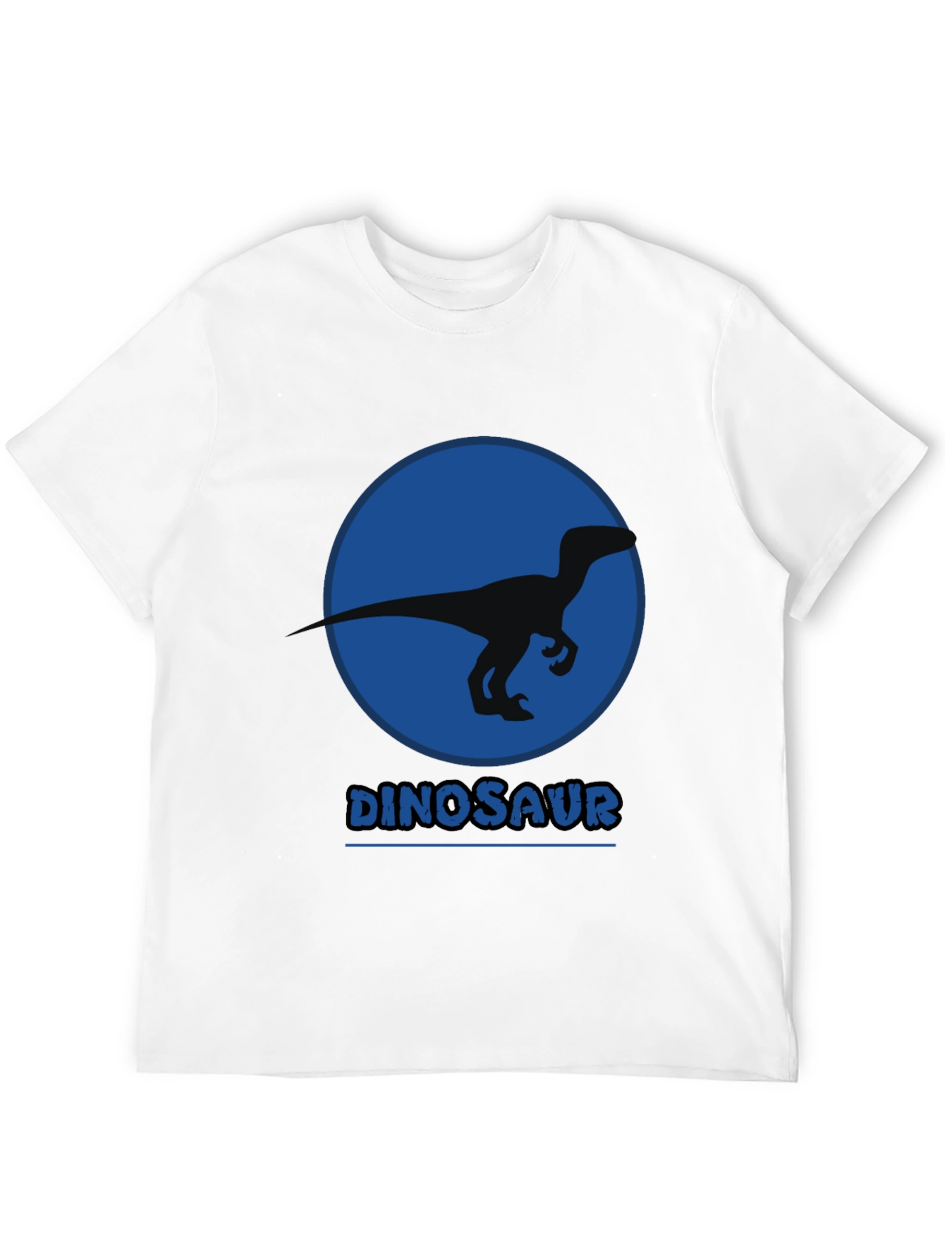 Black Dinosaur Silhouette Graphic Print Black T-Shirt view 12