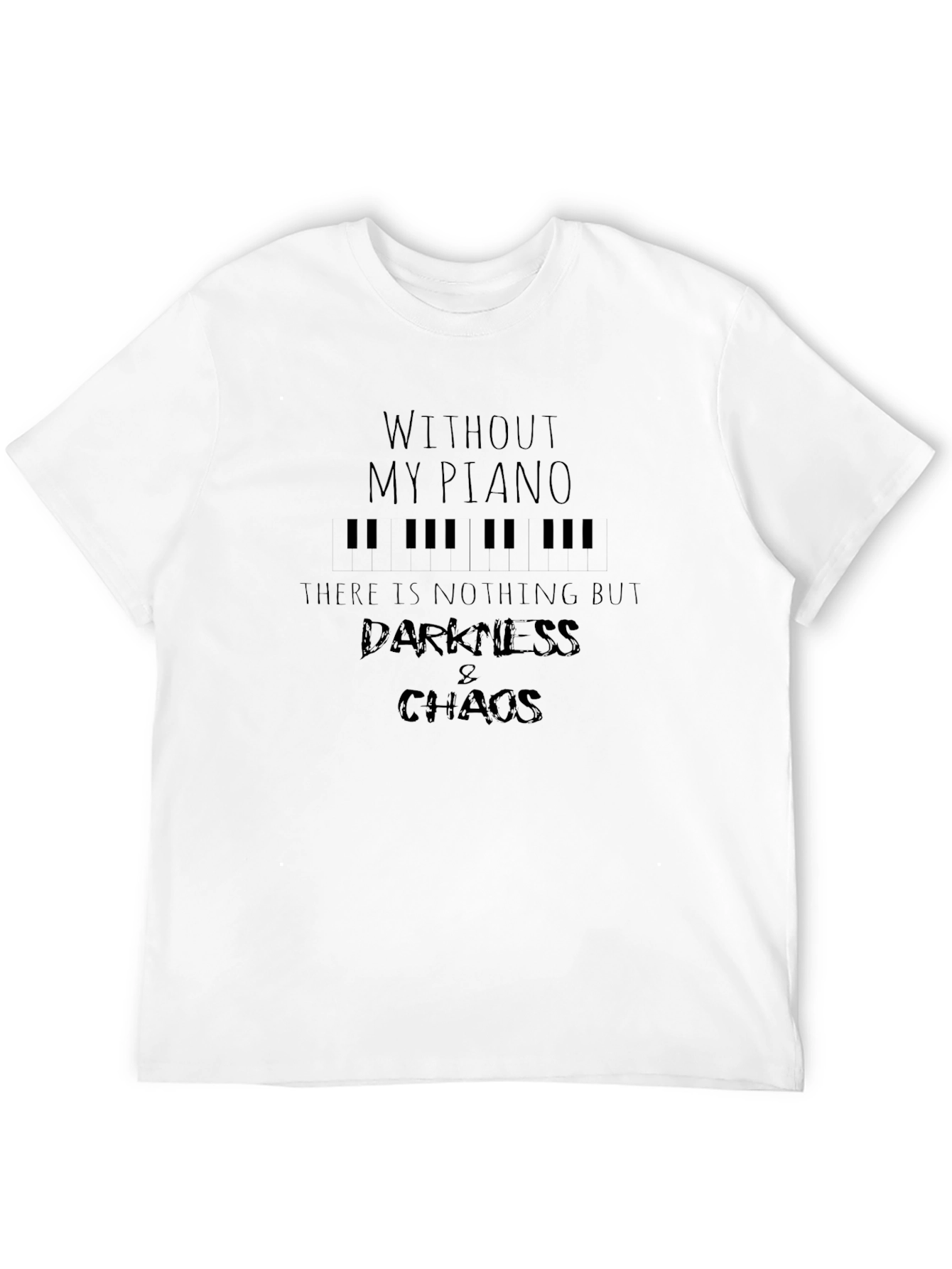 Black Piano Lover Graphic Tee - Darkness & Chaos view 12