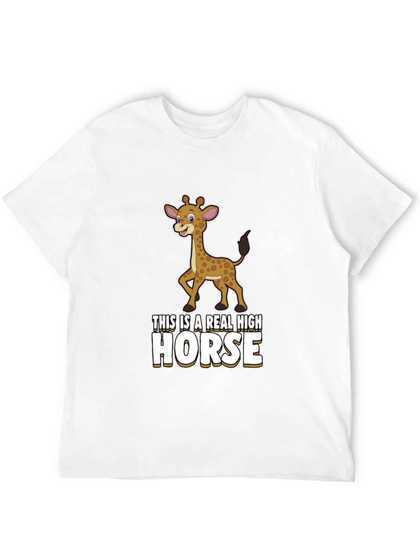 Black Real High Horse Giraffe Graphic T-Shirt view 12