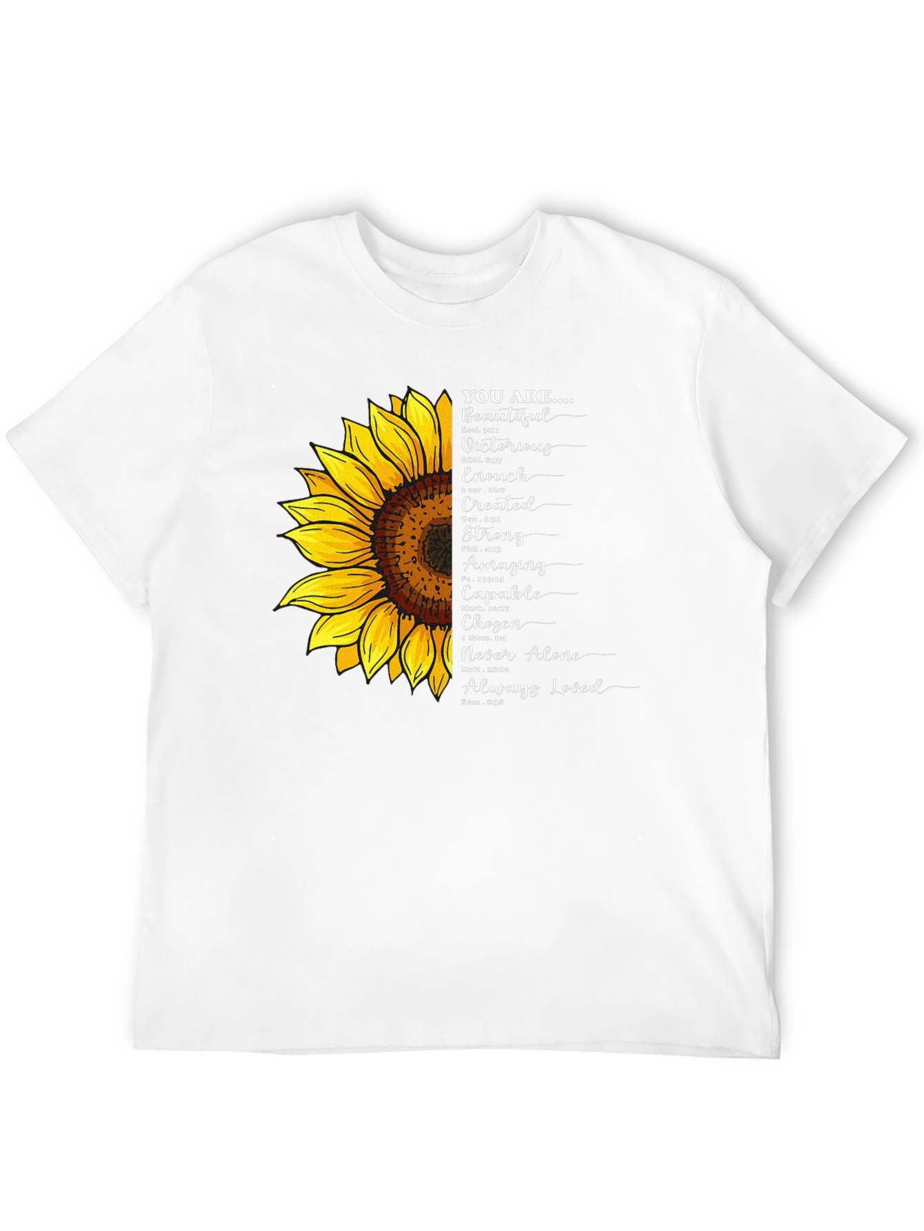 Black Inspirational Sunflower T-Shirt view 12