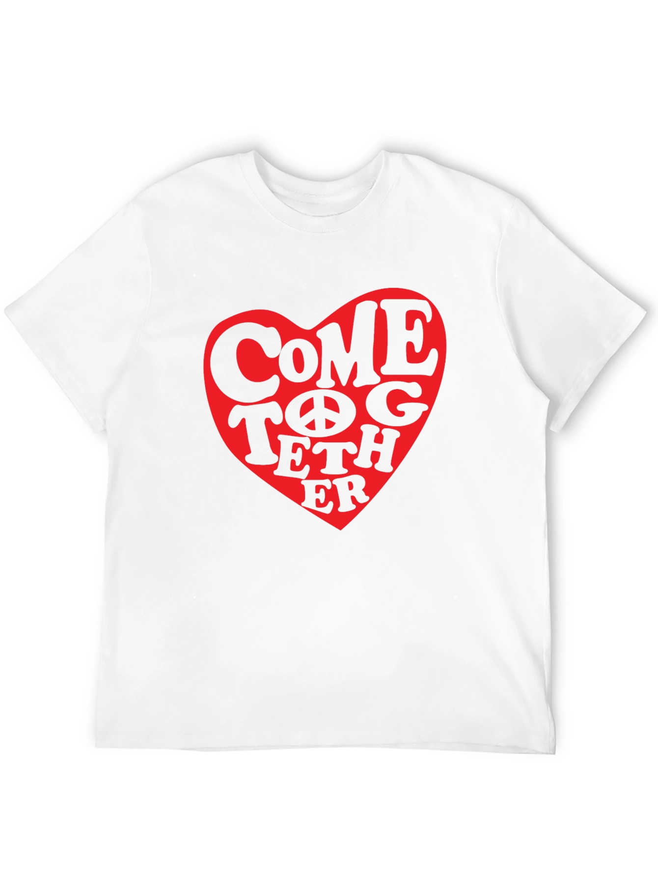 Black Come Together Heart Graphic T-Shirt view 12