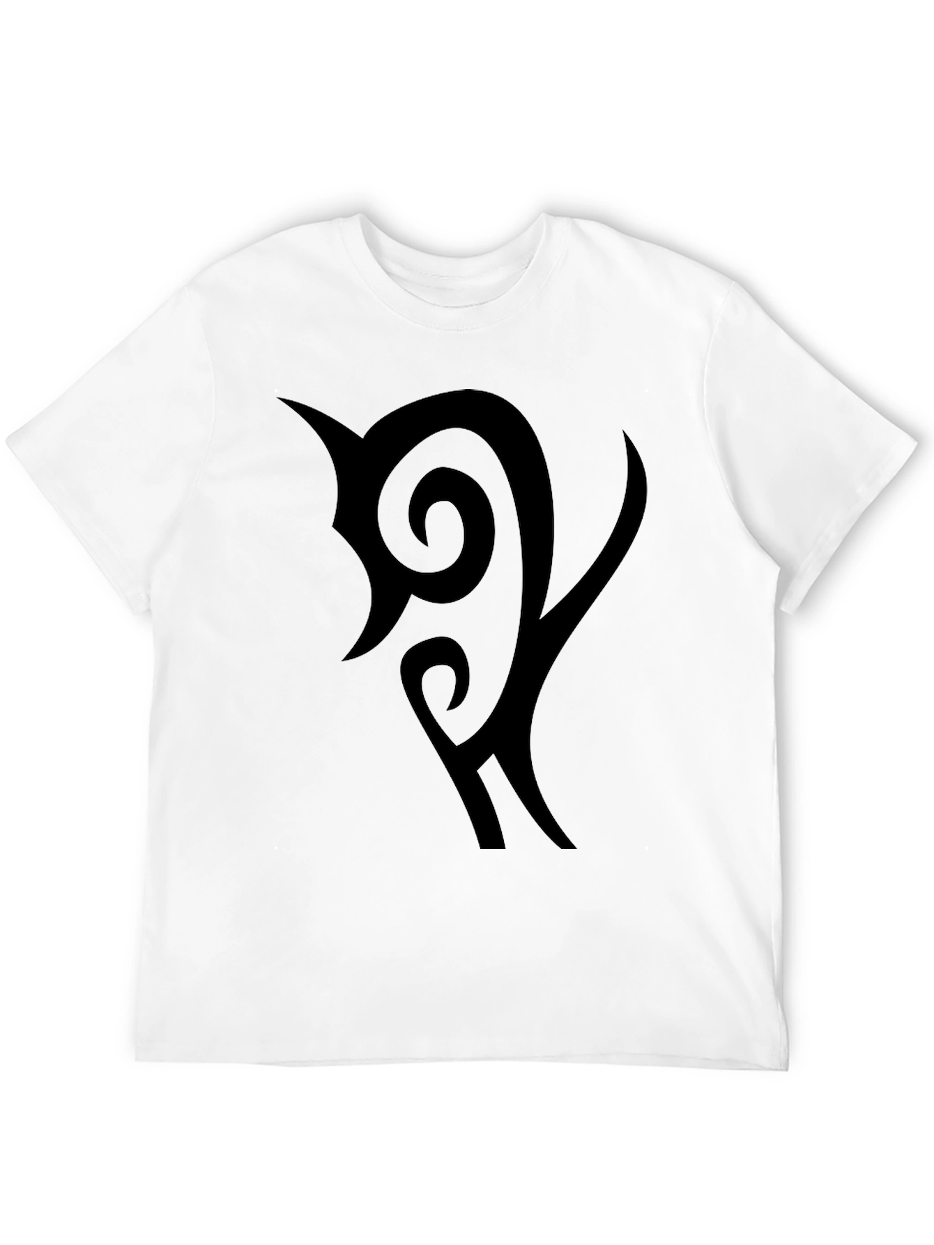 Black Black Graphic Tee - Tribal Design view 12