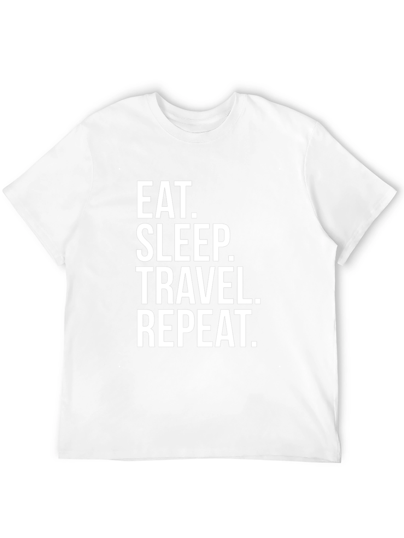 Black Eat Sleep Travel Repeat Black Graphic Tee view 12