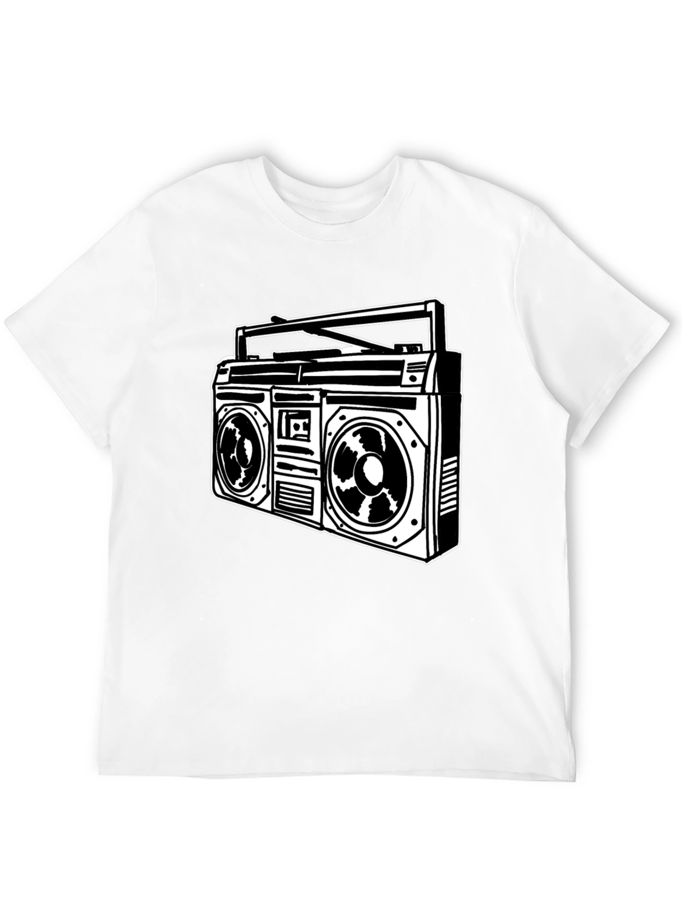 Black Retro Boombox Graphic Tee - Classic Black view 12