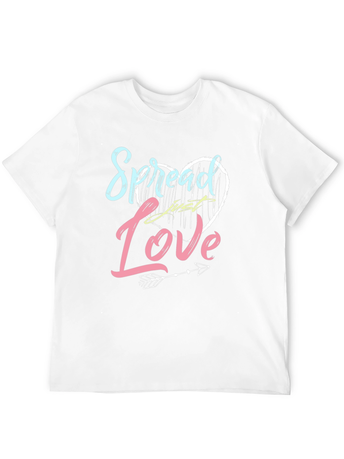 Black Spread Love Graphic T-Shirt - Men's Casual Tee view 12