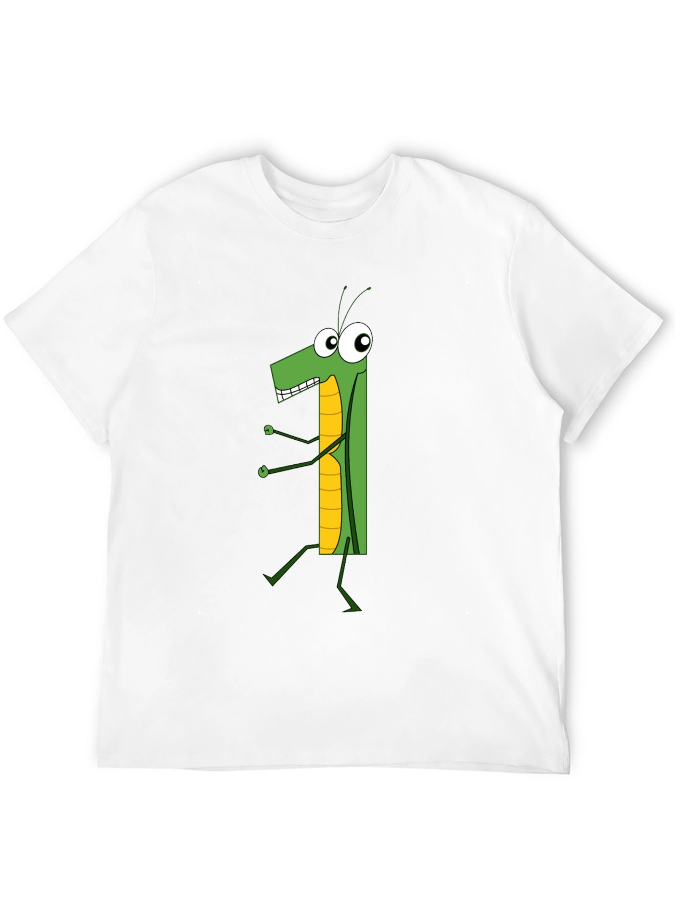 Black Cartoon Grasshopper Graphic T-Shirt view 12