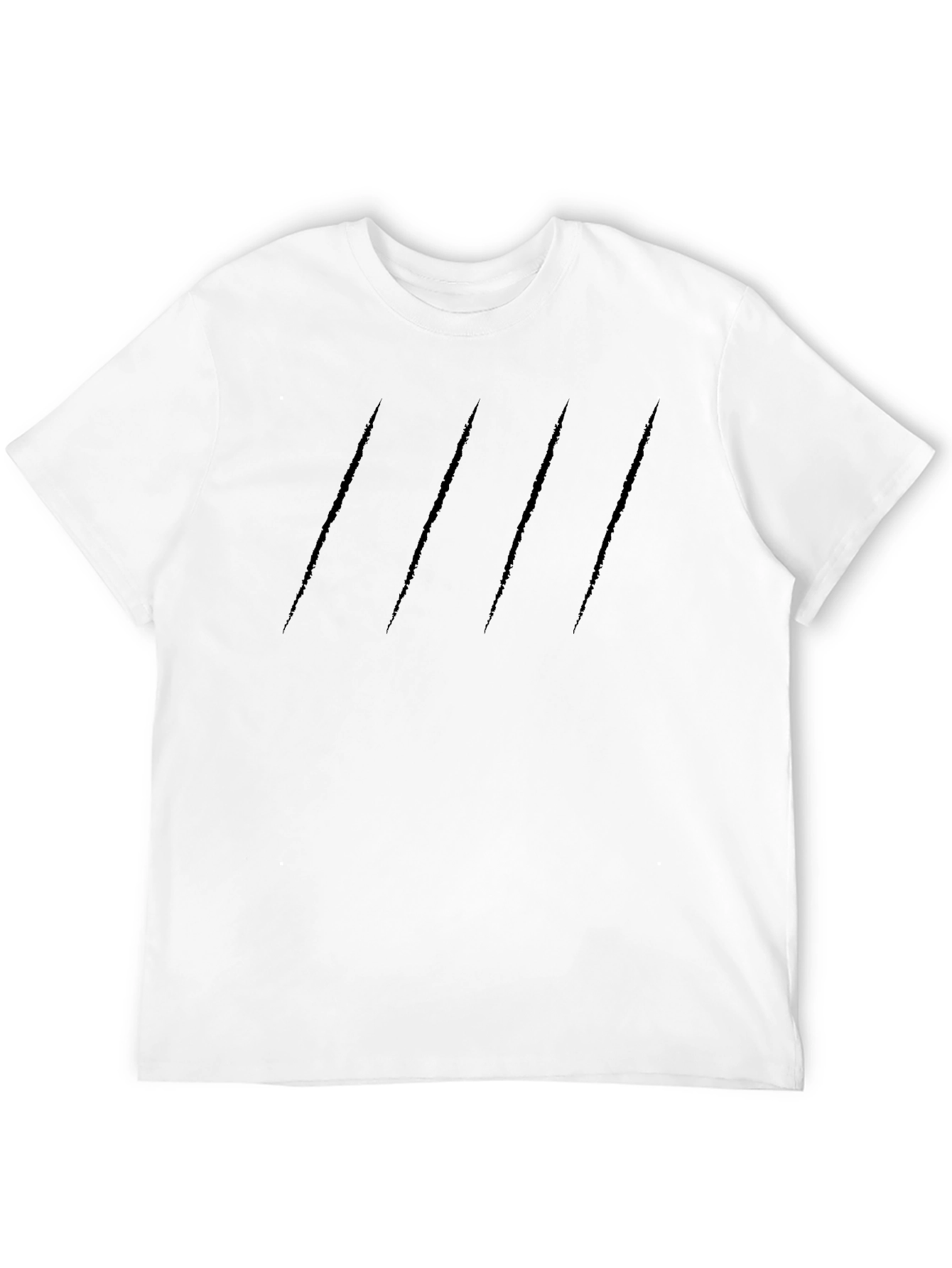 Black Men's Claw Mark Graphic Tee - Black Cotton Blend view 12