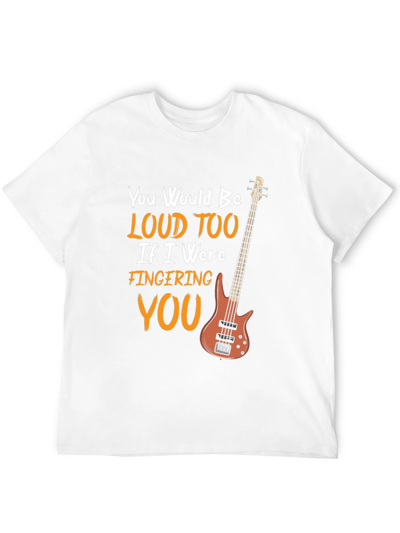 Black Loud Too Funny Bass Guitar Musician Black T-Shirt view 12
