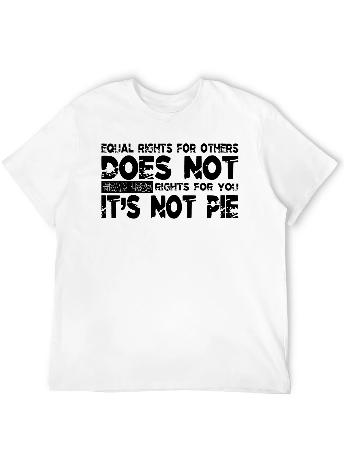 Black Equal Rights T-Shirt - It's Not Pie! Black view 12