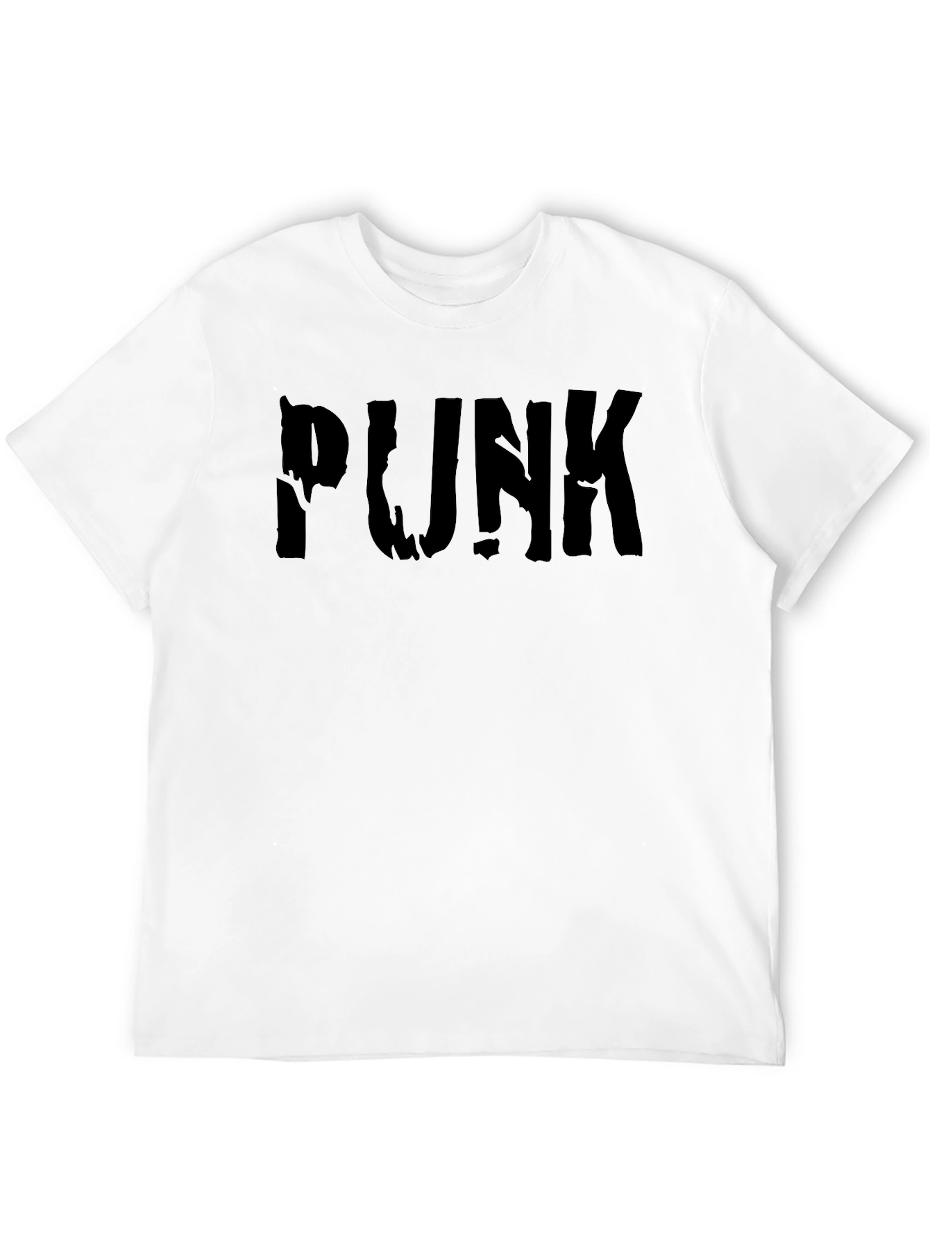 Black Edgy Black Punk Graphic Tee - Bold Statement Style view 12