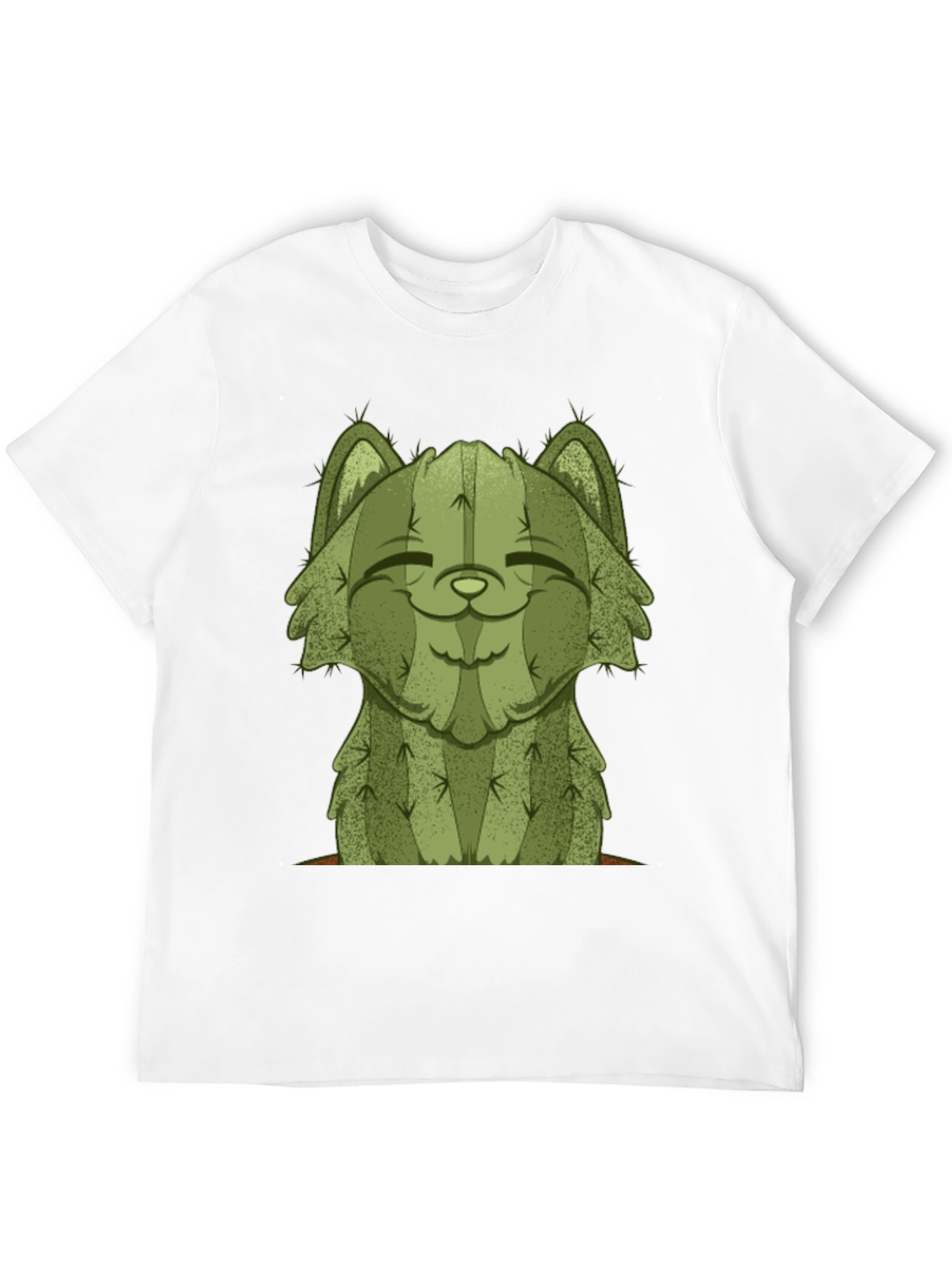 Black Cactus Cat Graphic Tee - Unique Unisex Shirt view 12