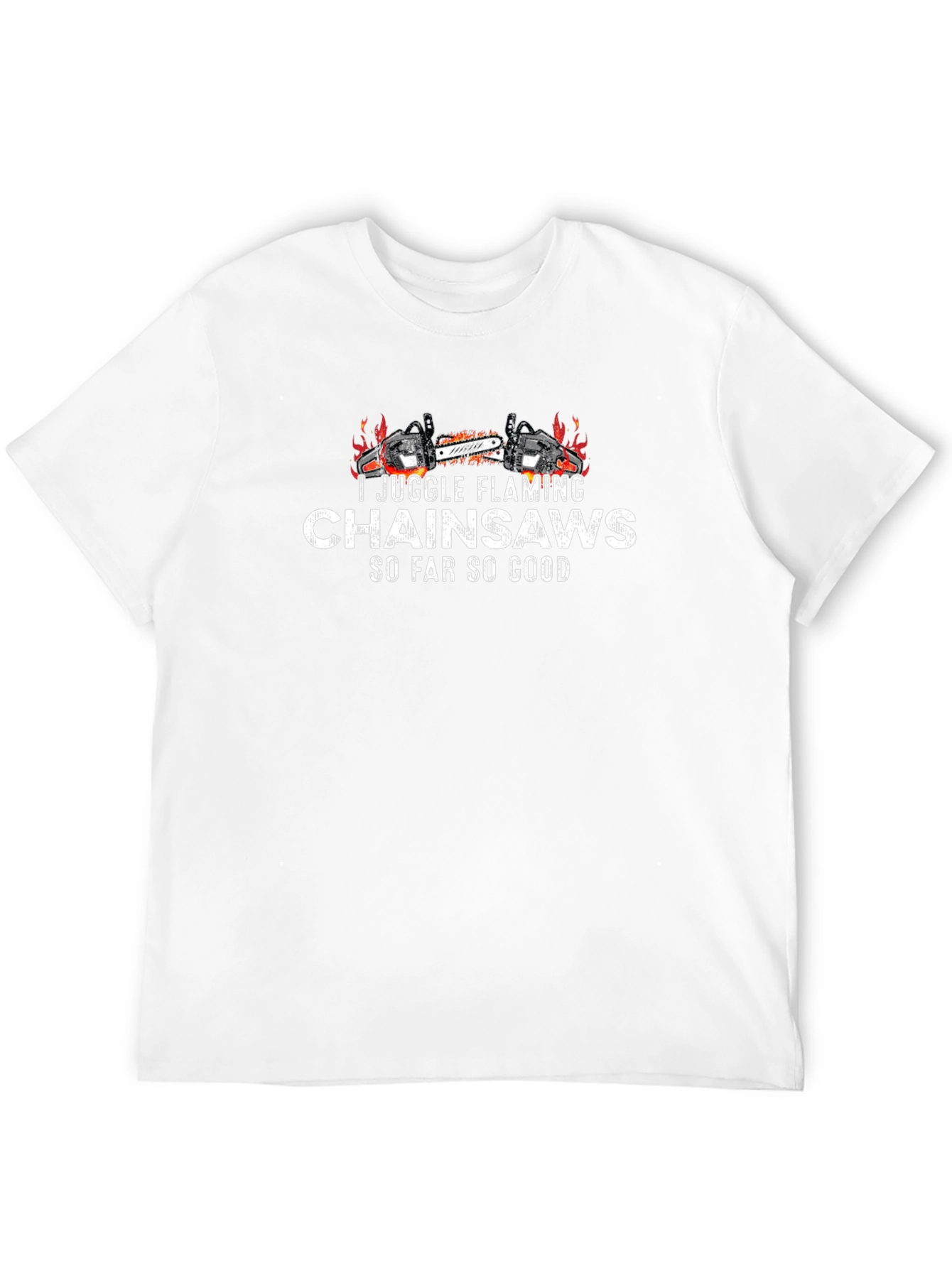 Black I Juggle Flaming Chainsaws T-Shirt view 12