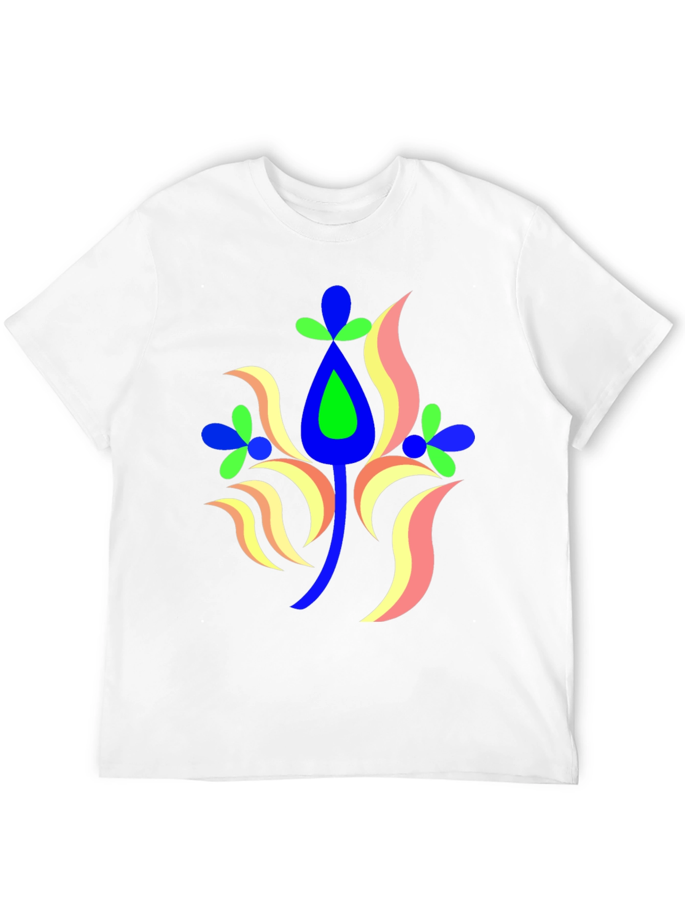 Black Abstract Floral Graphic Tee view 12