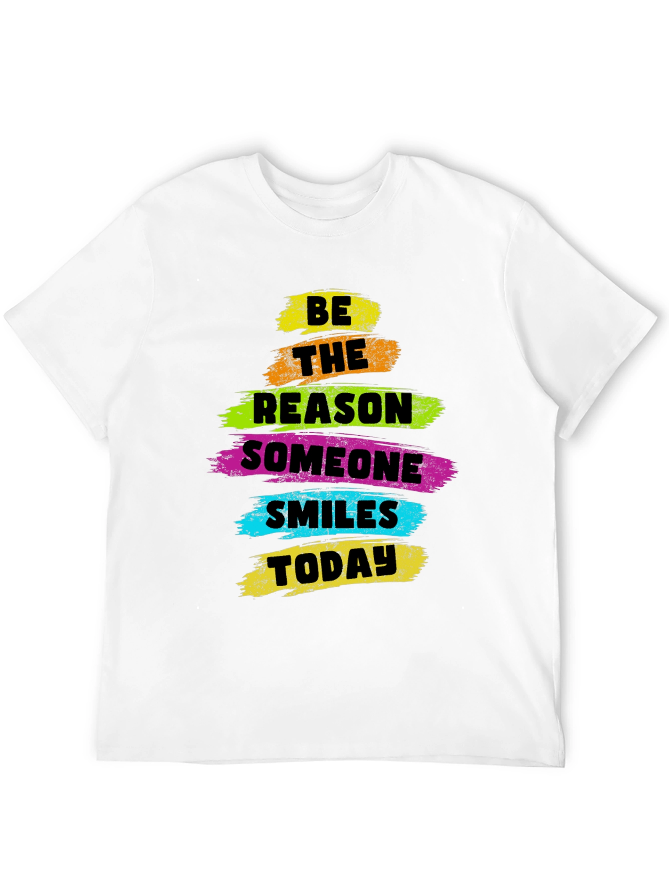 Black Inspirational Graphic Tee - Be The Reason Someone Smiles view 12