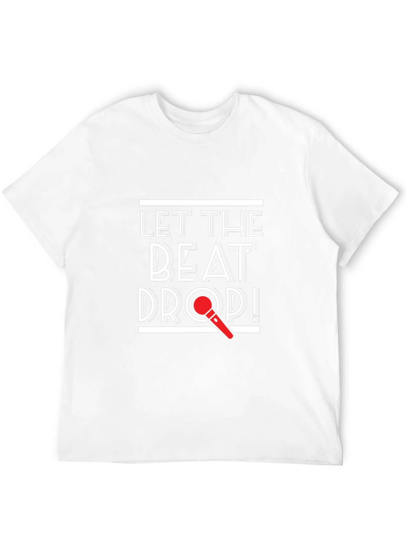 Black Let The Beat Drop! Graphic Black T-Shirt view 12