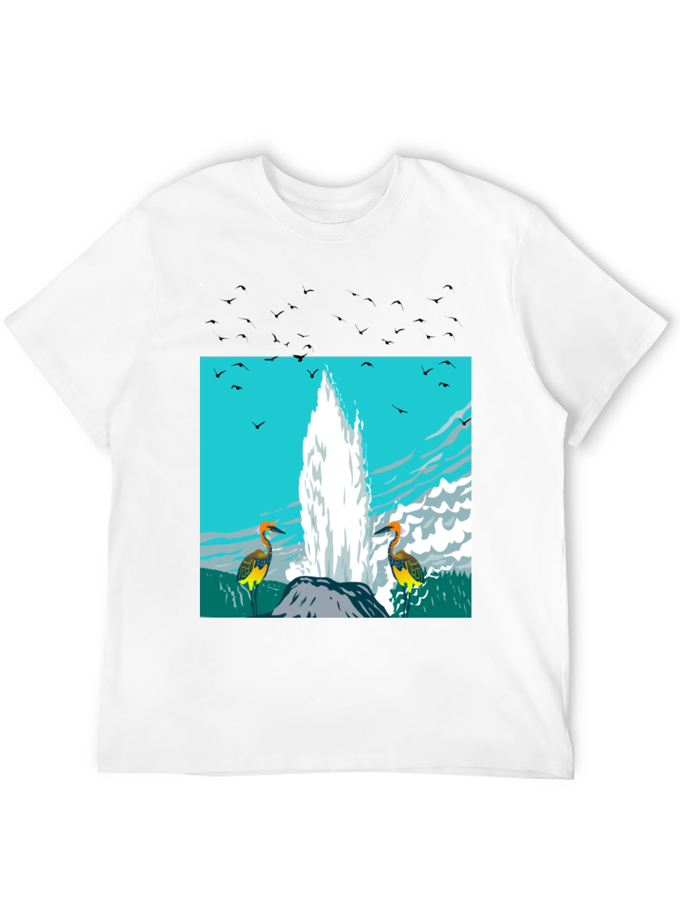 Black Geyser Bird Graphic Tee - Black view 12