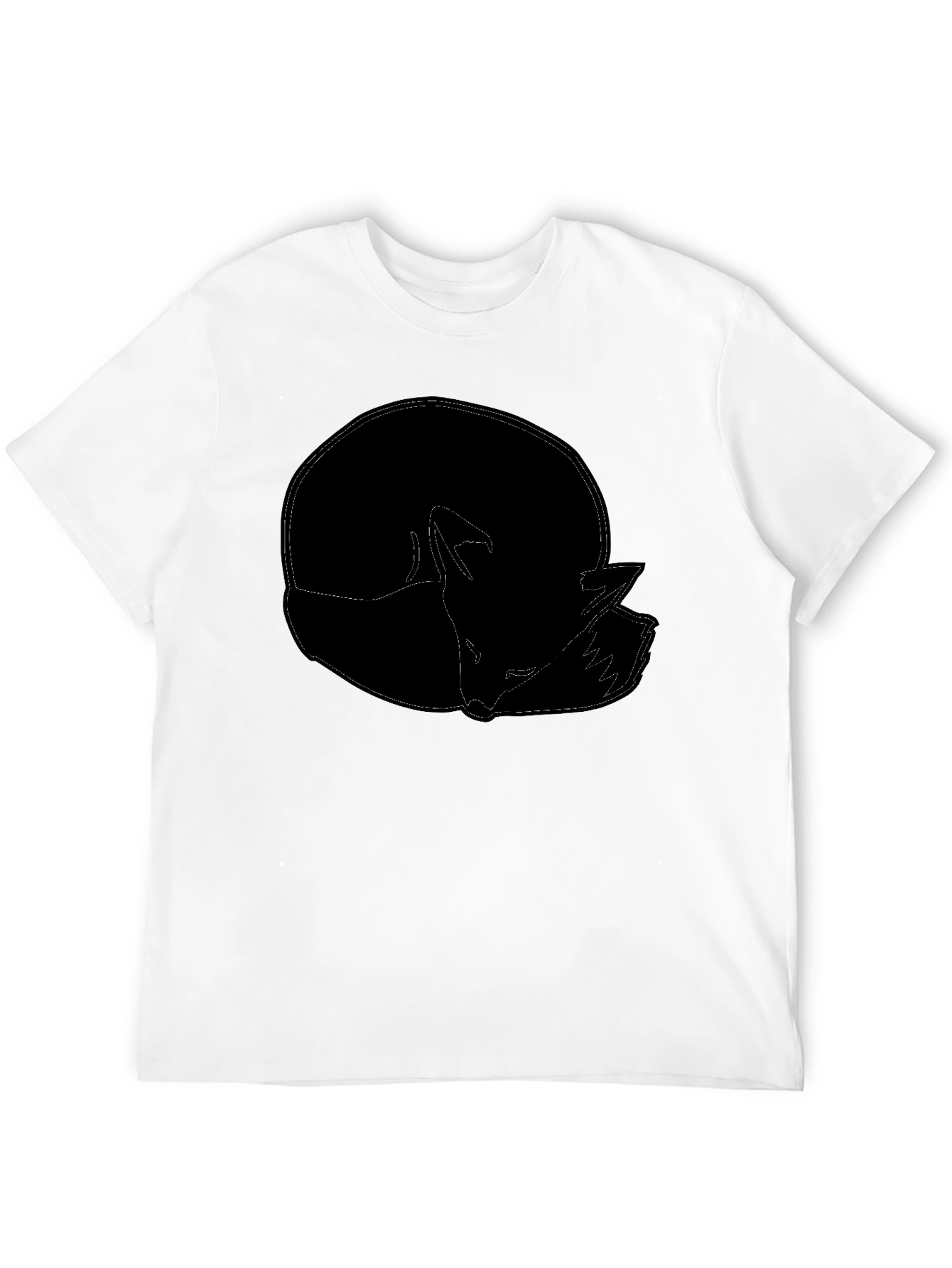 Black Fox Outline Graphic Tee - Minimalist Style view 12