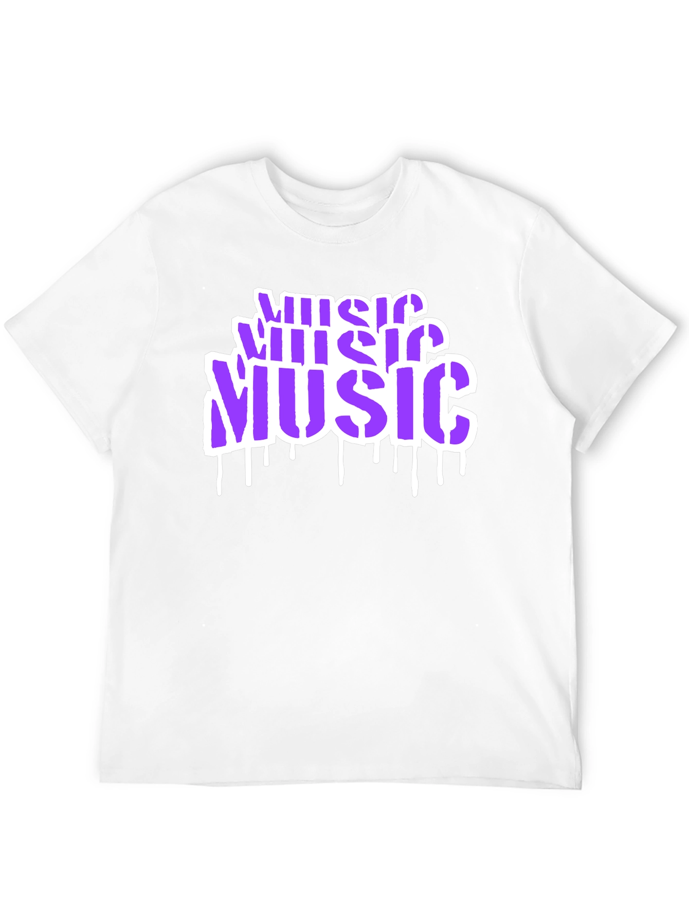 Black Music Graffiti Style Black T-Shirt view 12