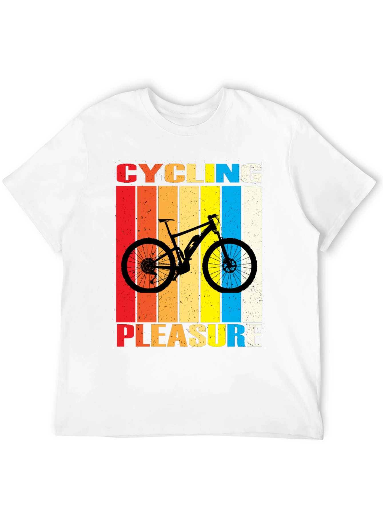 Black Cycling Pleasure Graphic T-Shirt view 12