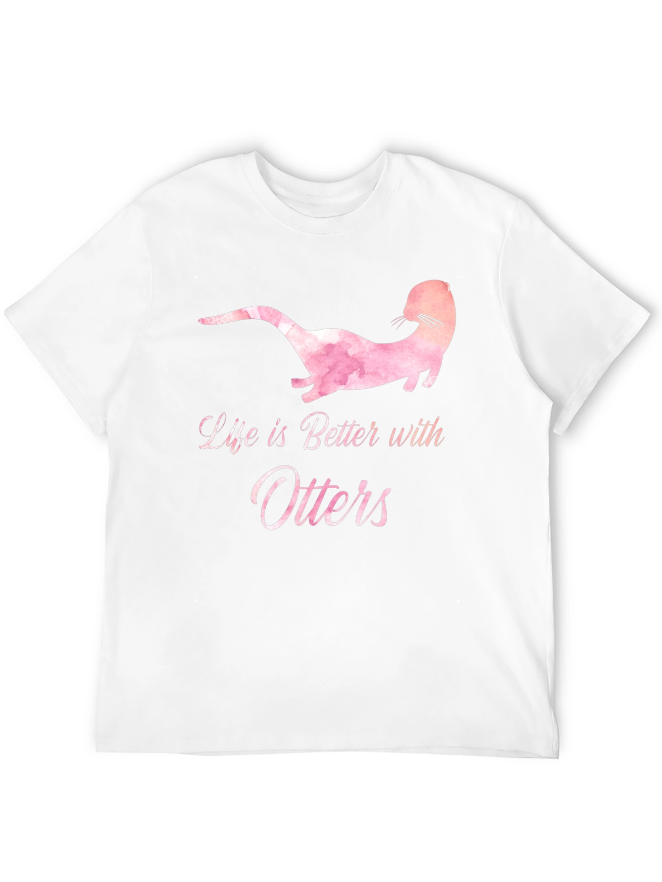 Black Life is Better with Otters Black Graphic Tee view 12