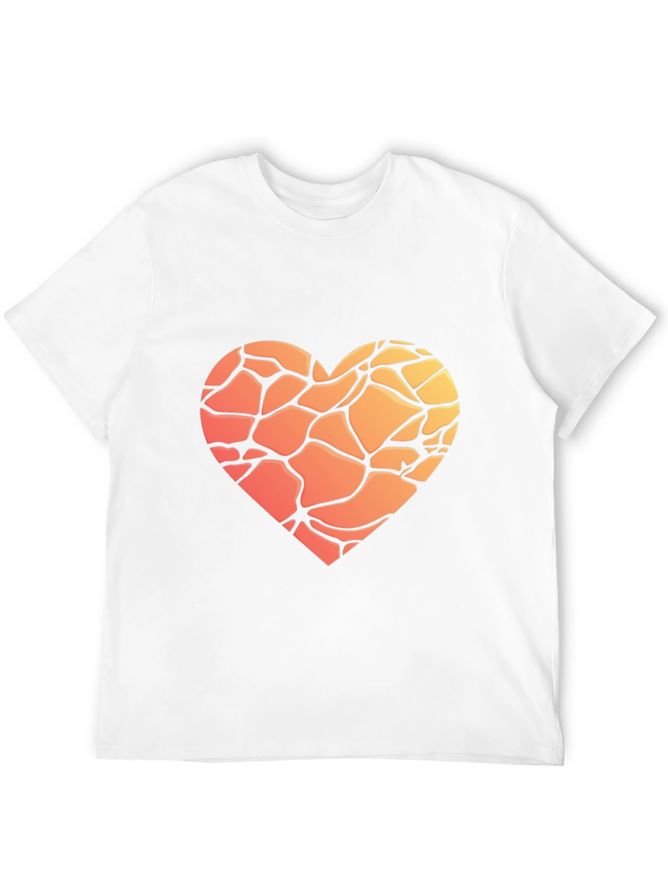Black Heart Mosaic Graphic T-Shirt - Soft Cotton Blend view 12