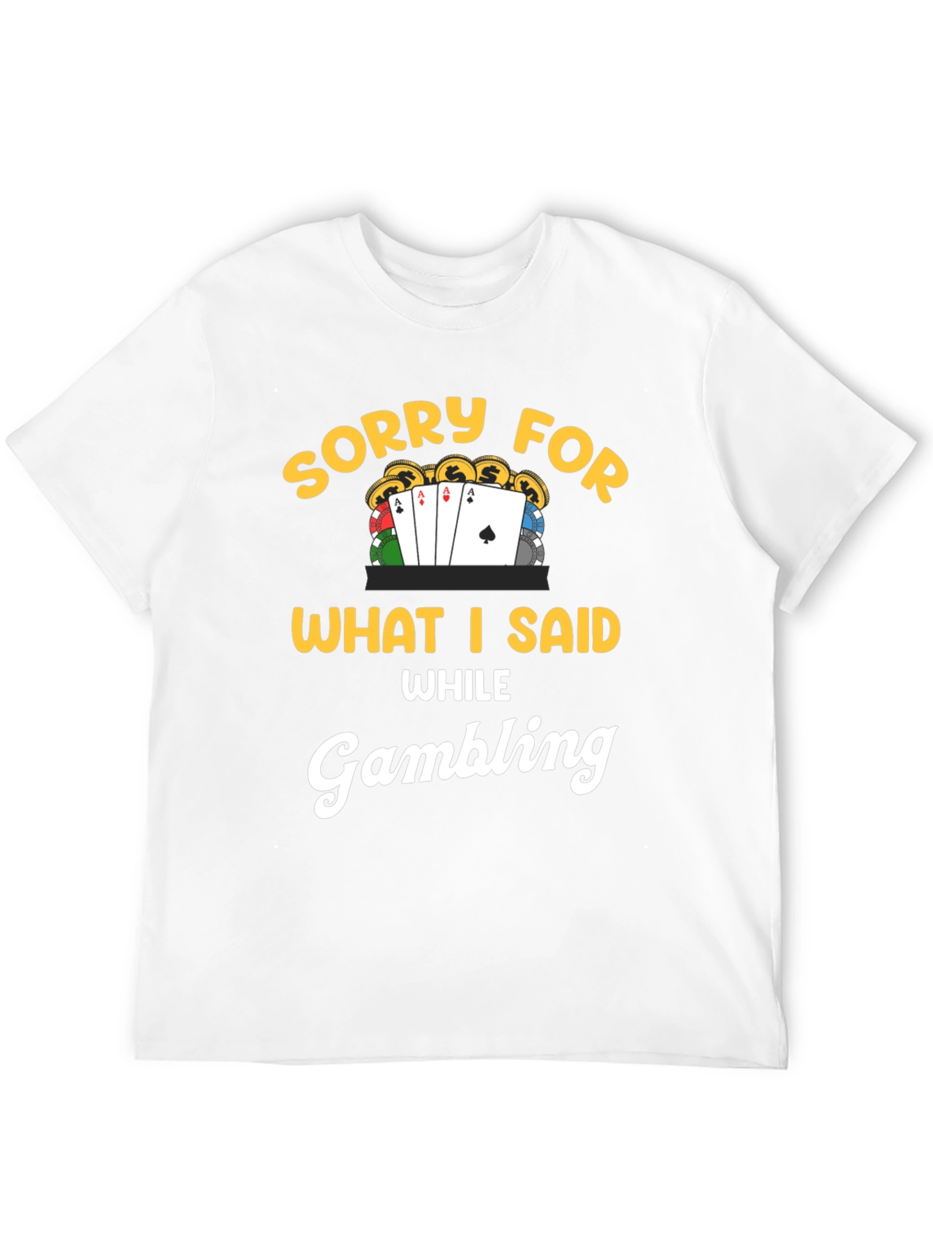Black Sorry Gambling T-Shirt view 12