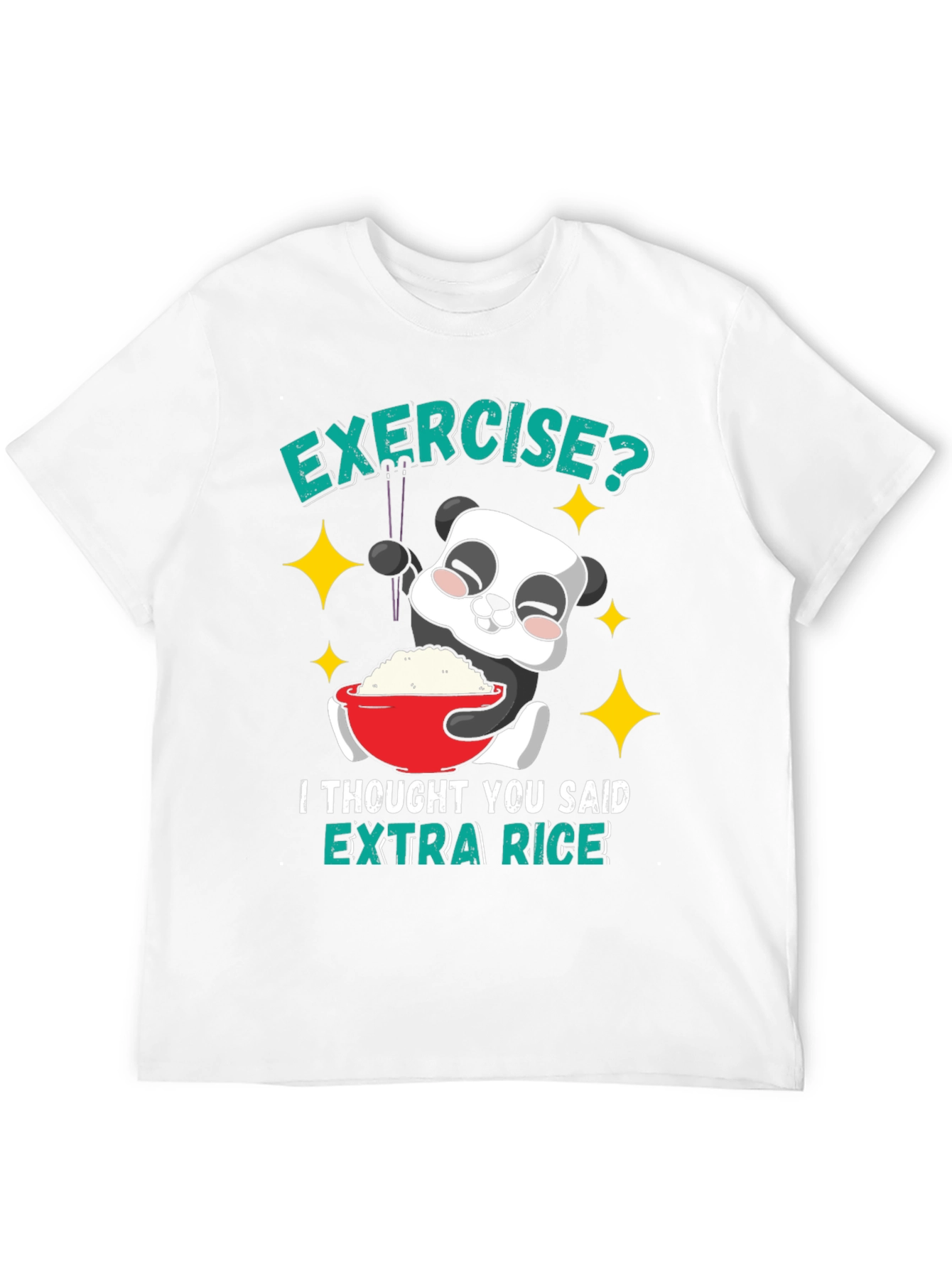 Black Funny Panda Extra Rice T-Shirt view 12