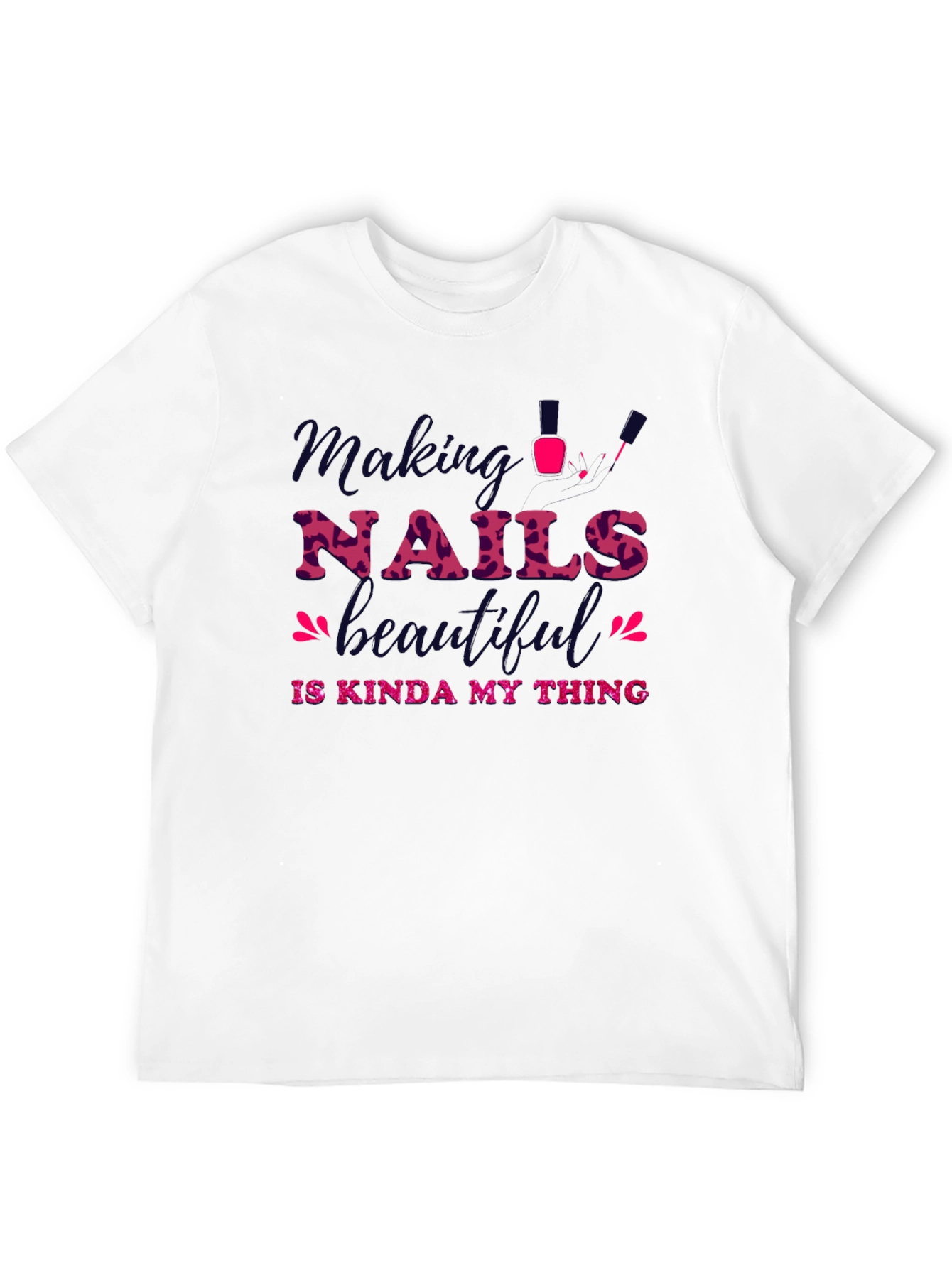 Black Making Nails Beautiful Graphic Tee view 12