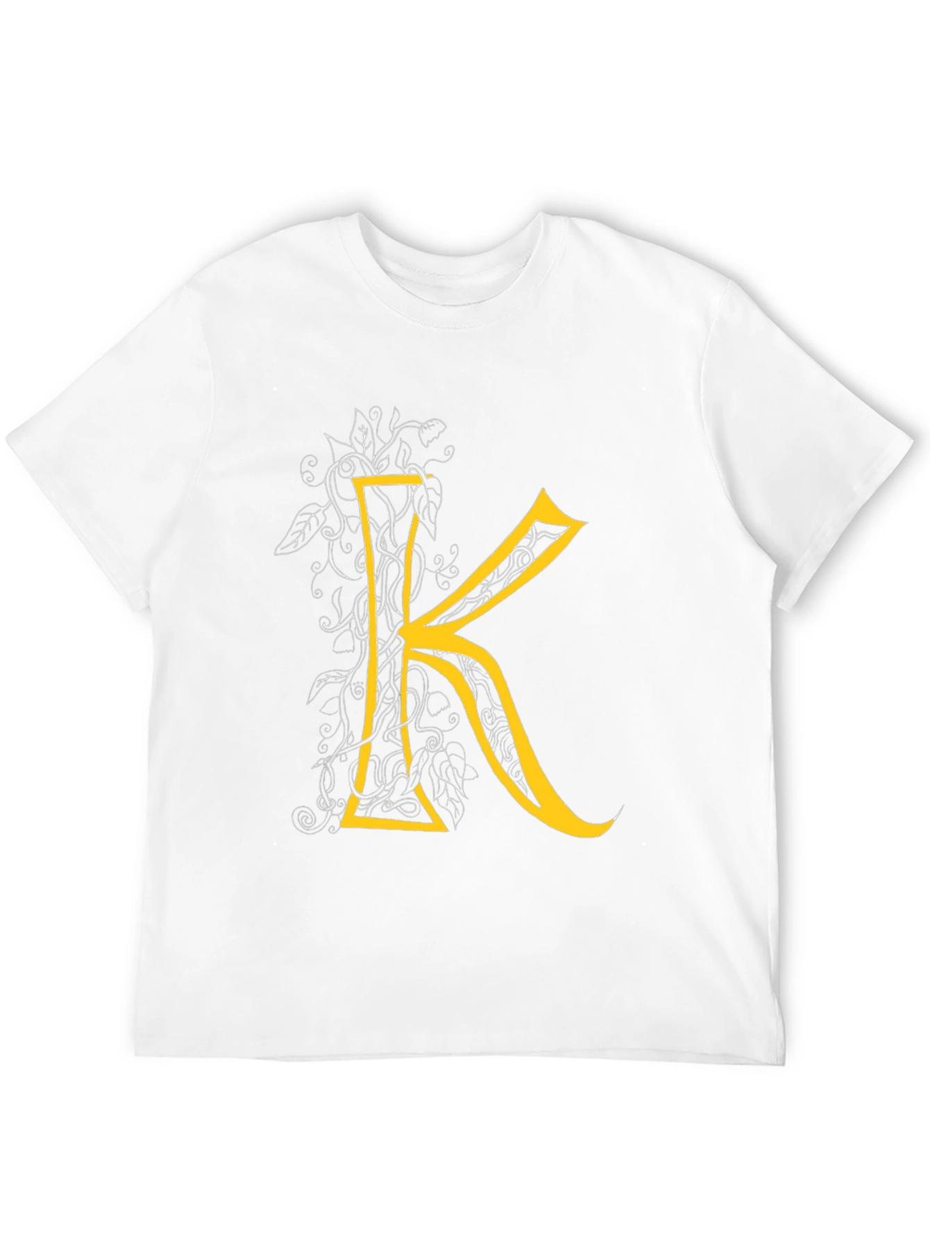 Black Letter K Graphic Tee - Black Cotton Blend view 12