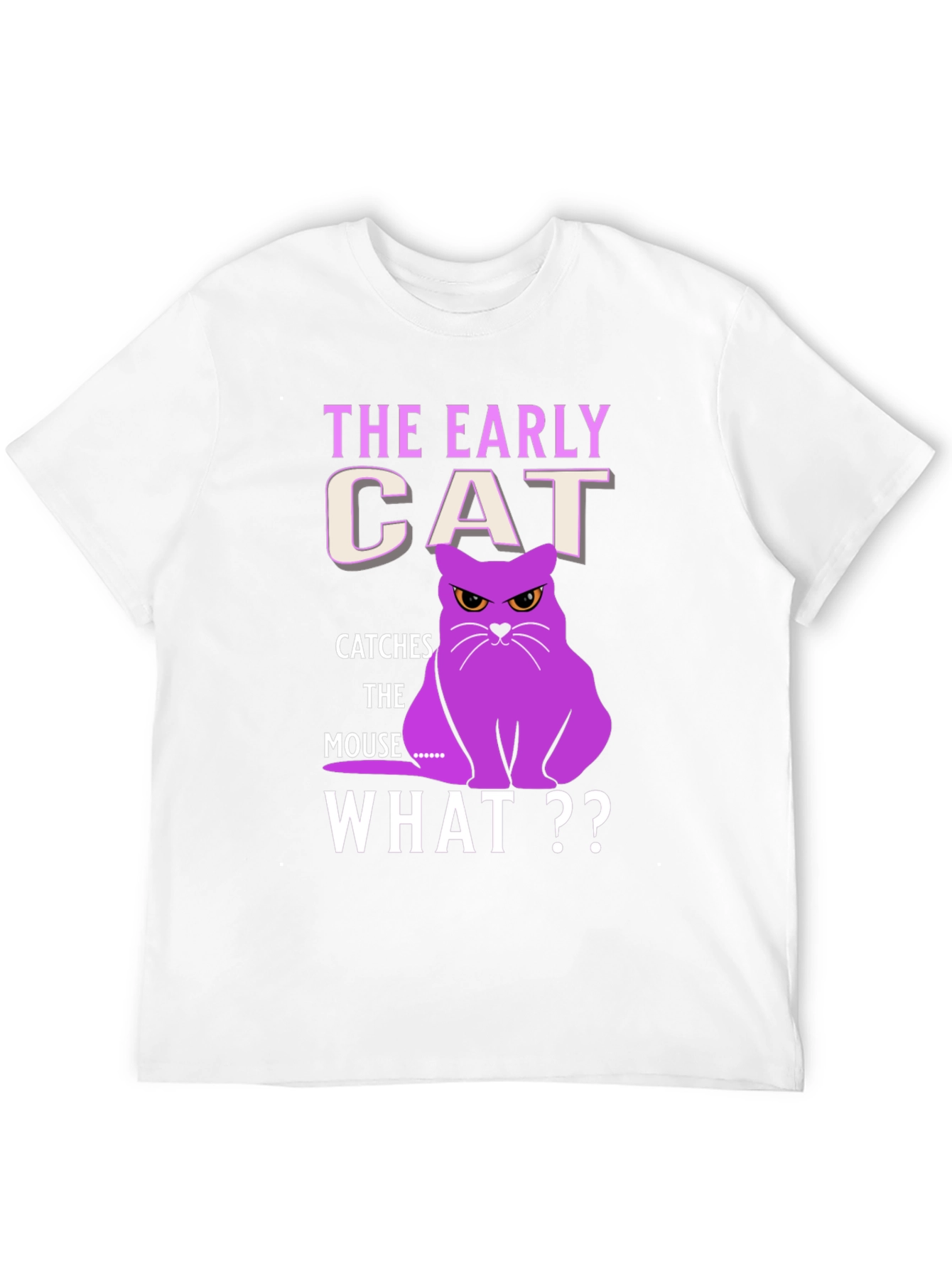 Black Early Cat T-Shirt - Funny Cat Lover Tee view 12